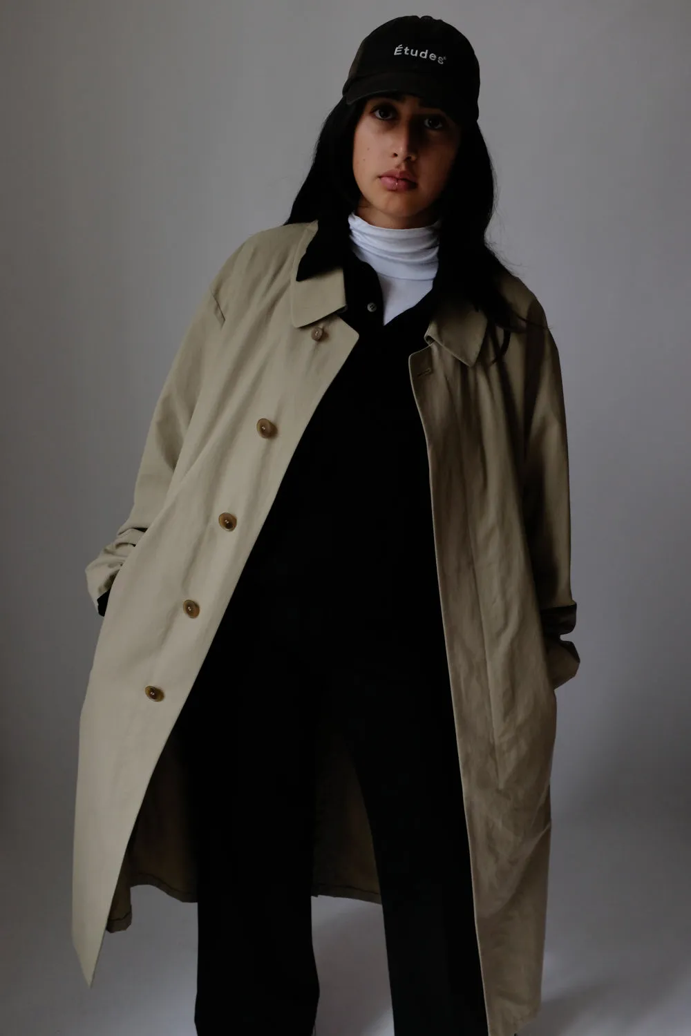 0063_CLEAN CLASSY BEIGE TRENCH COAT