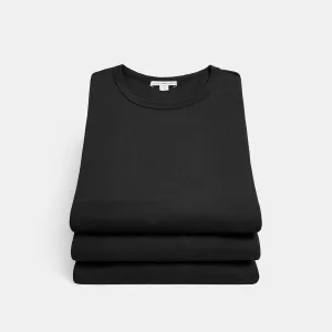 3 Pack Short Sleeve Crew Neck Tee - Black