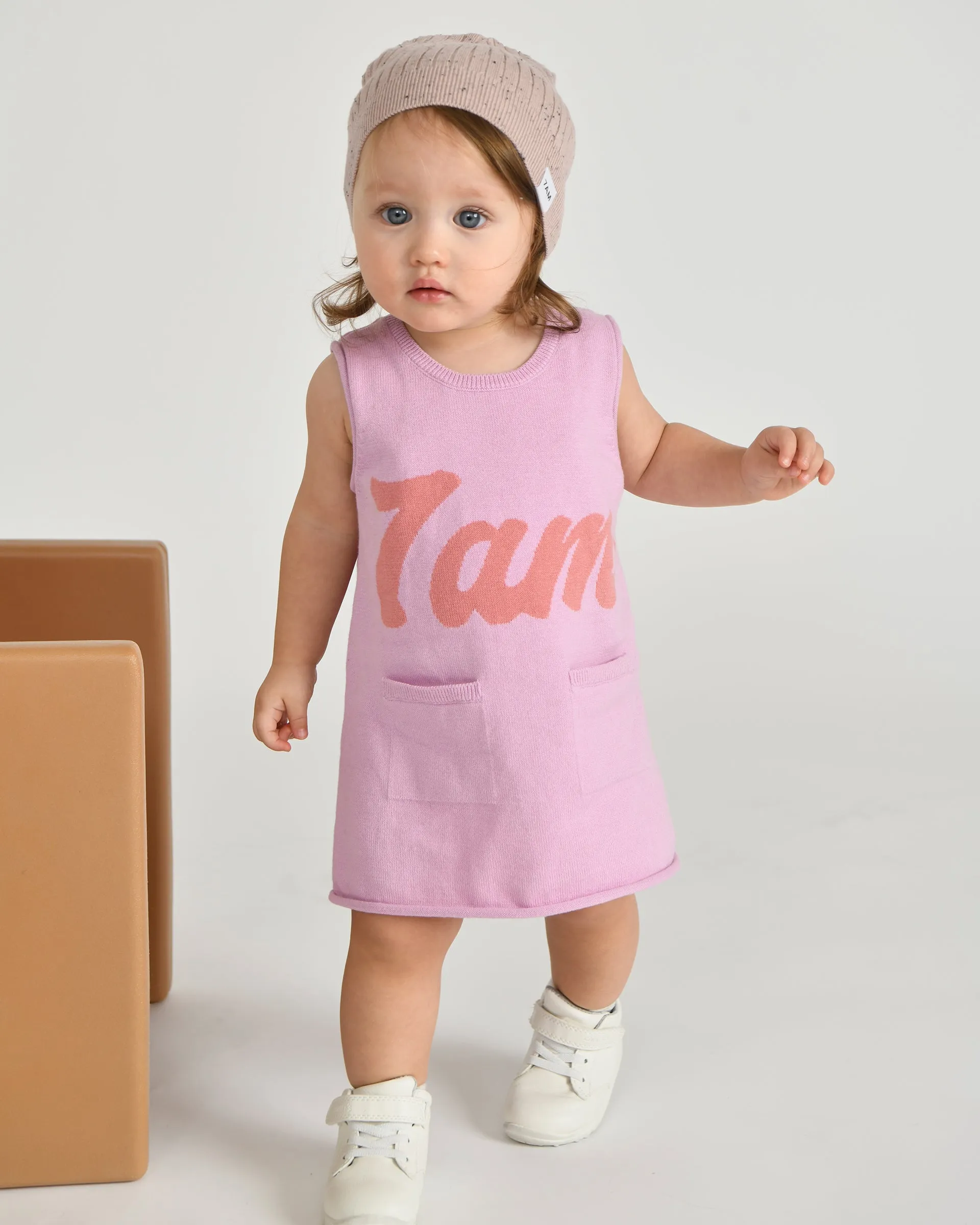 7AM Logo Boxy Cotton Dress