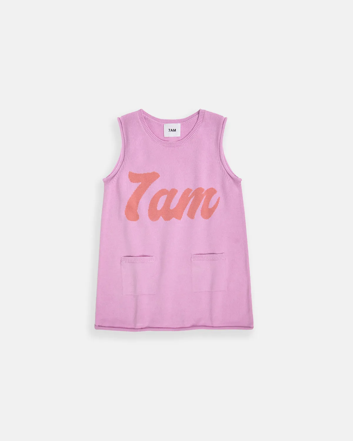 7AM Logo Boxy Cotton Dress