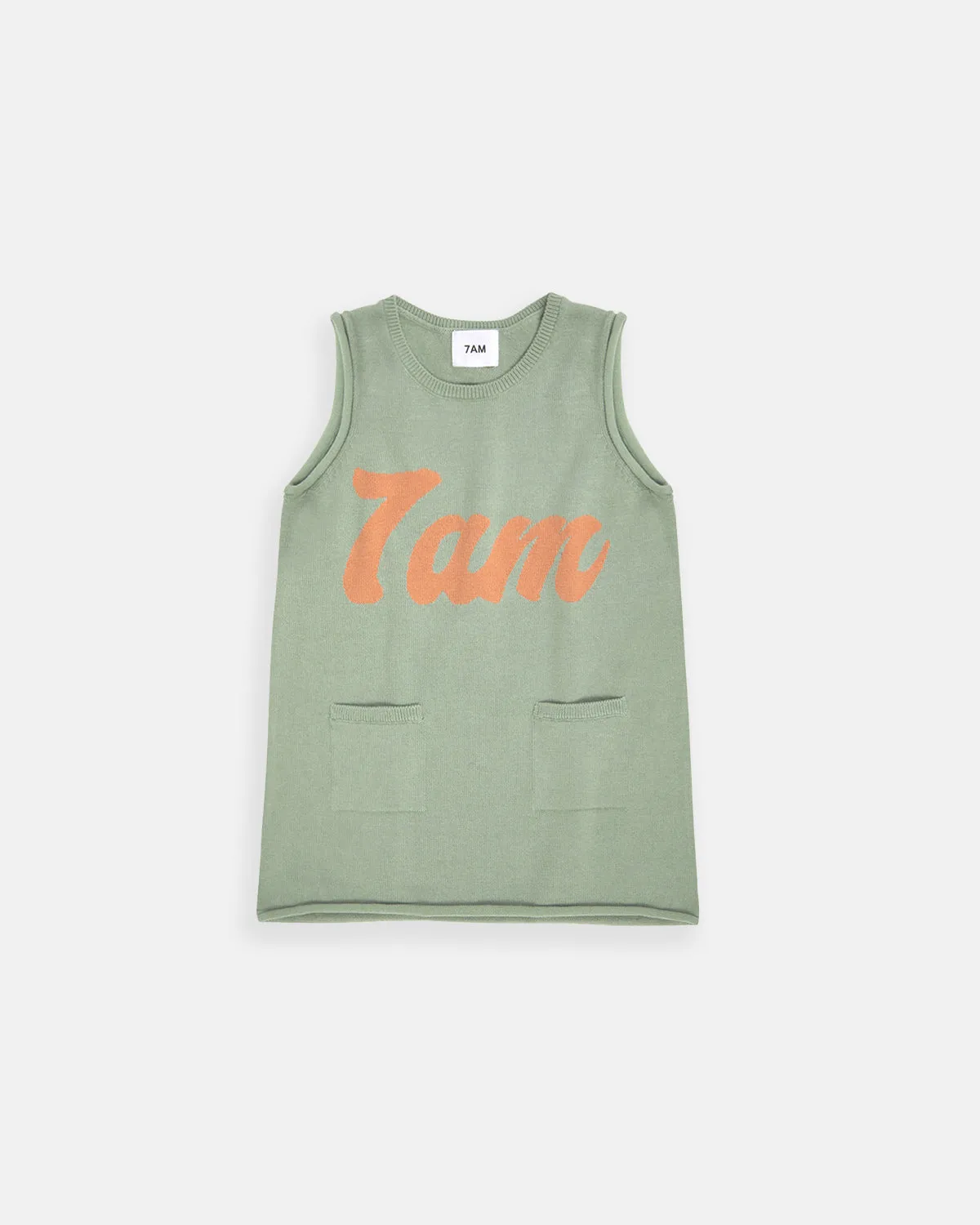 7AM Logo Boxy Cotton Dress