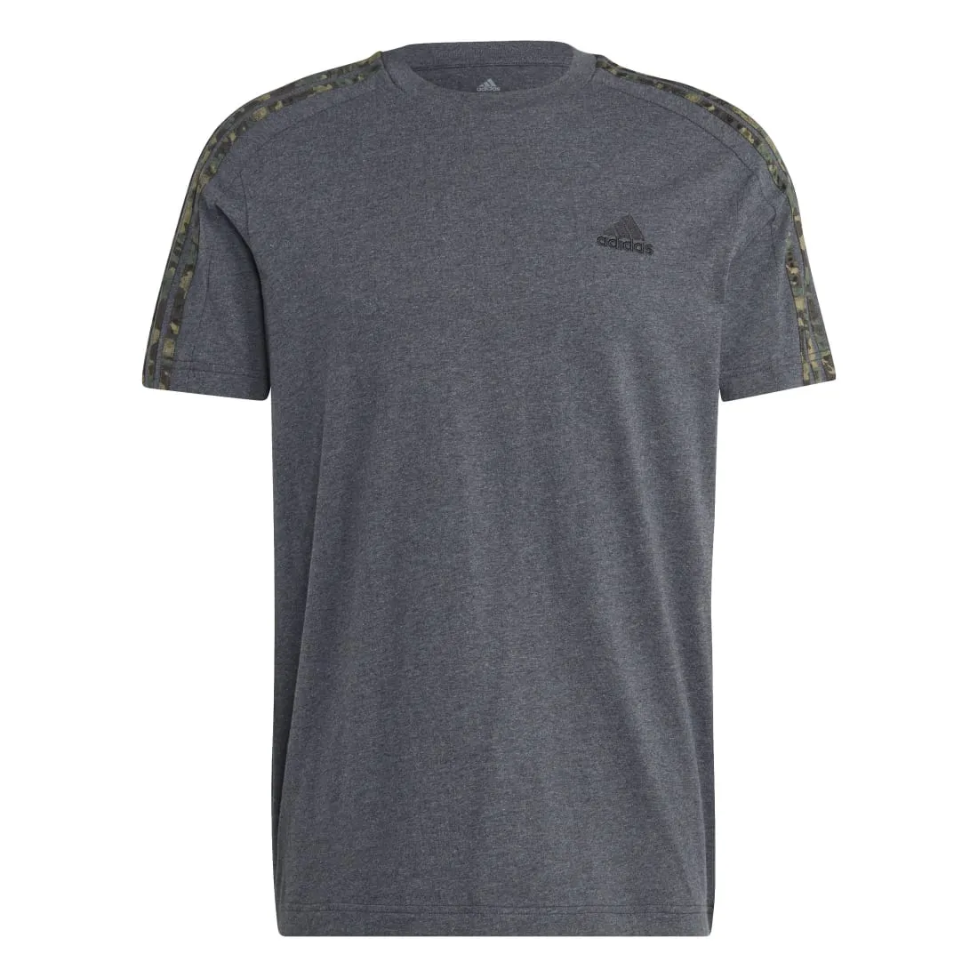 Adidas Essentials Single Jersey 3- Stripes Men's Tees GREY