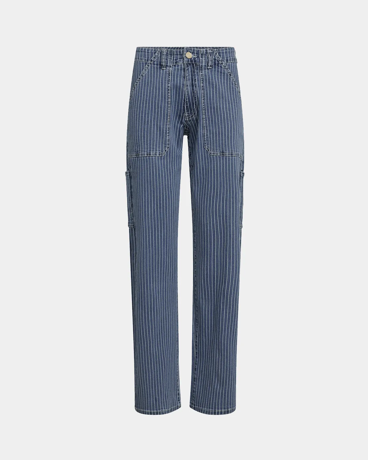 ANETTSW TROUSERS - Light Blue striped