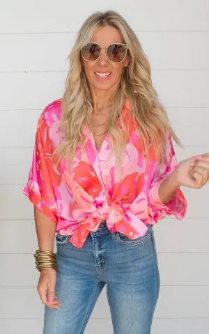 Arizona Palm Beach Button Down Blouse | FINAL SALE