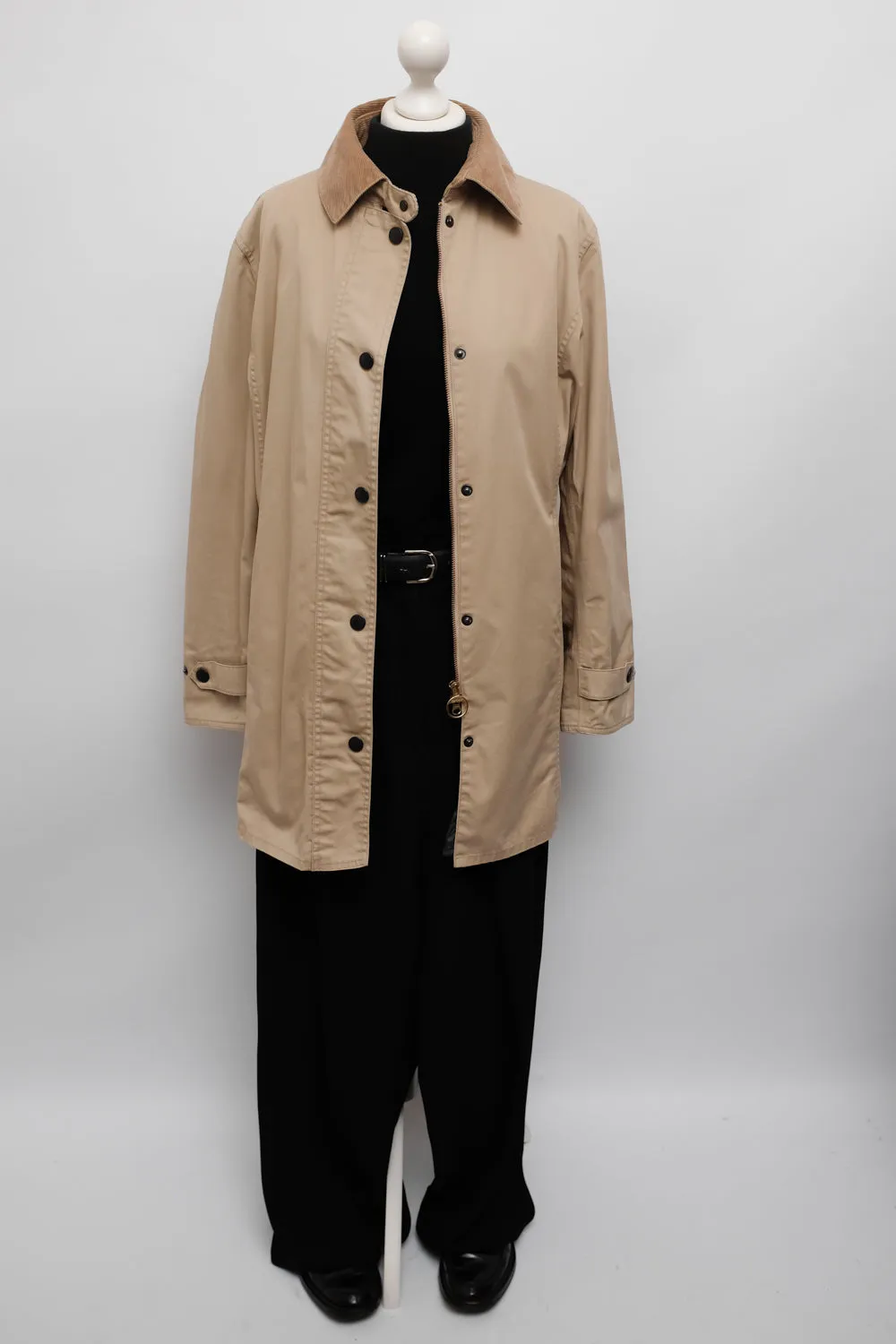 BARBOUR CLASSY BEIGE LONG JACKET COAT