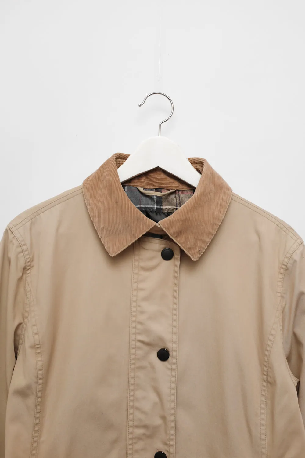 BARBOUR CLASSY BEIGE LONG JACKET COAT