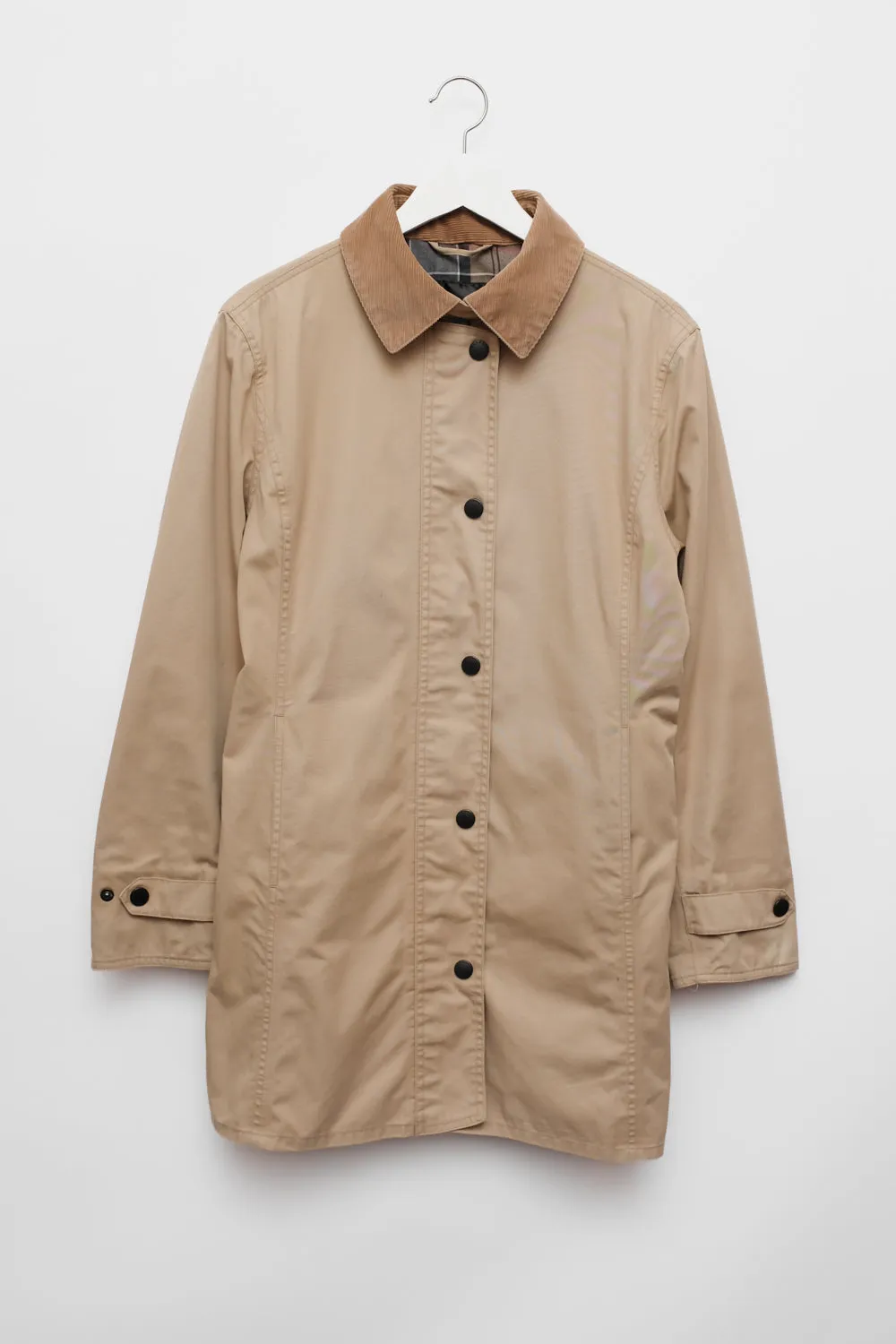 BARBOUR CLASSY BEIGE LONG JACKET COAT