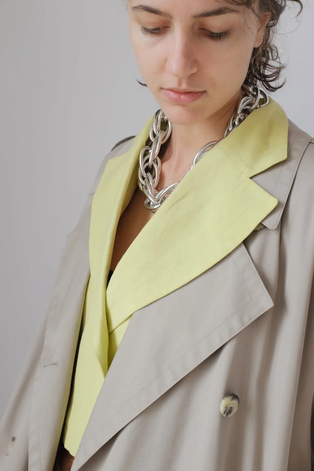 BEIGE CLASSY VINTAGE TRENCH COAT