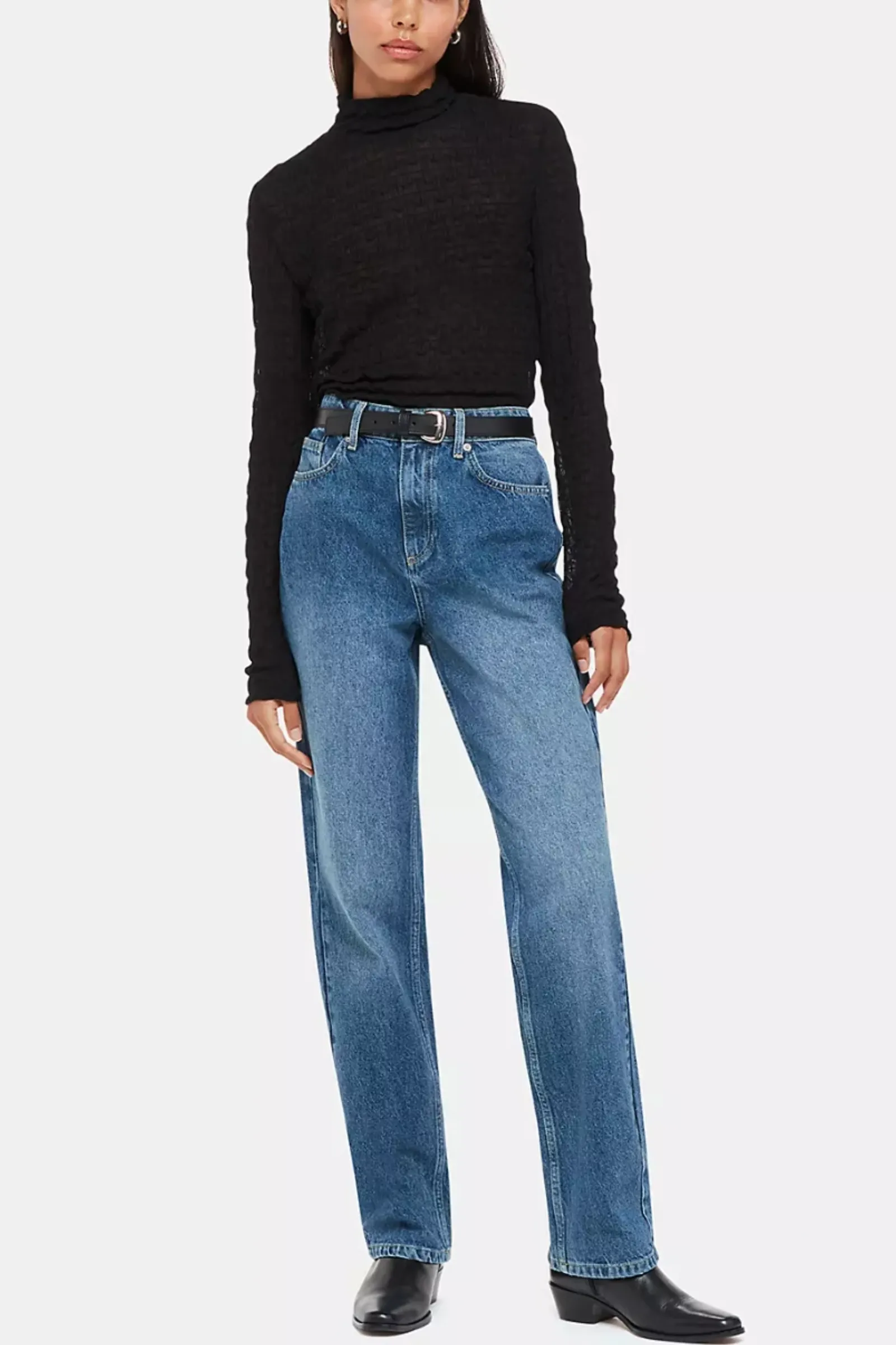 Blue Straight Leg Jeans