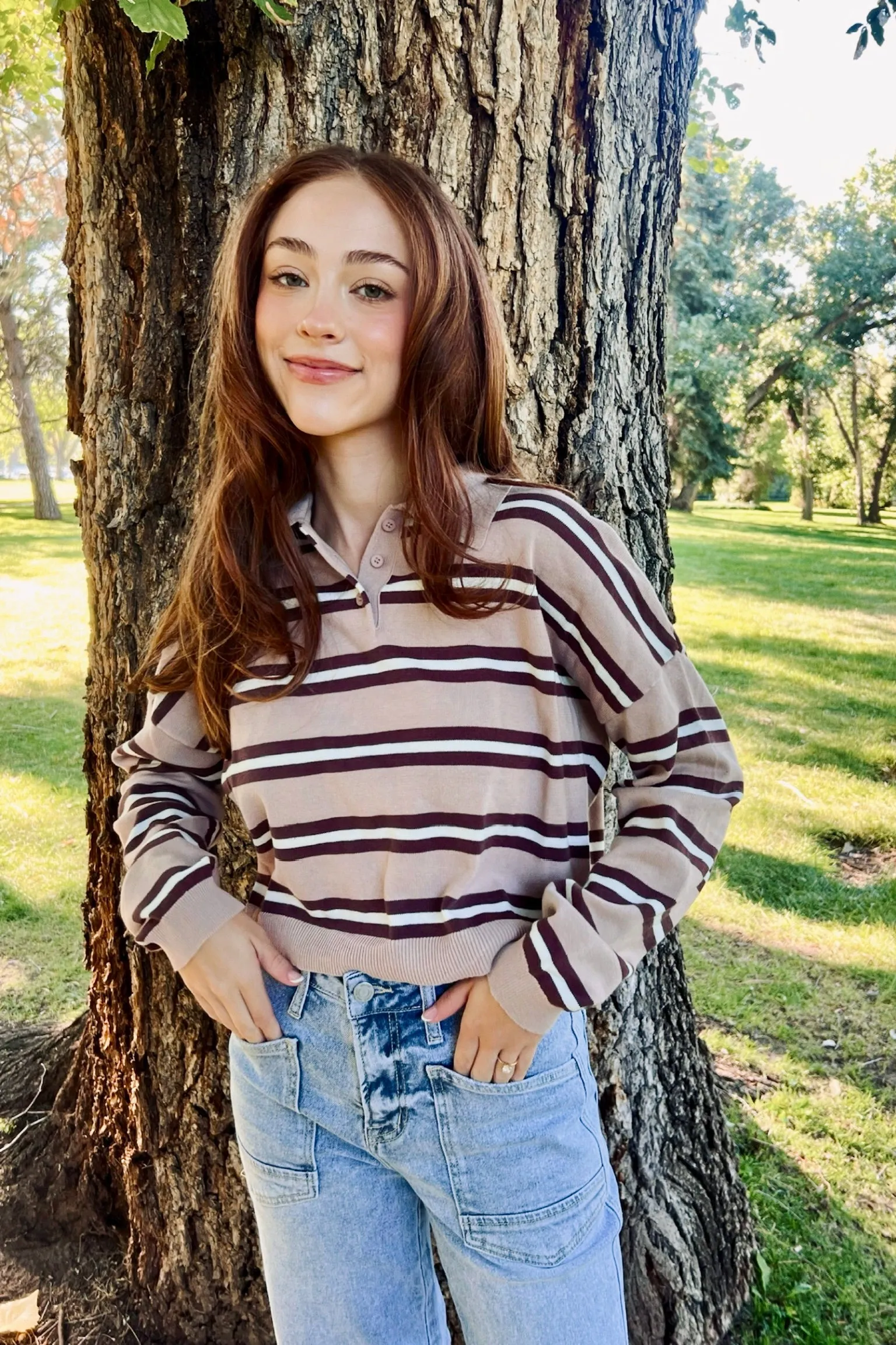 Book Club Striped Top