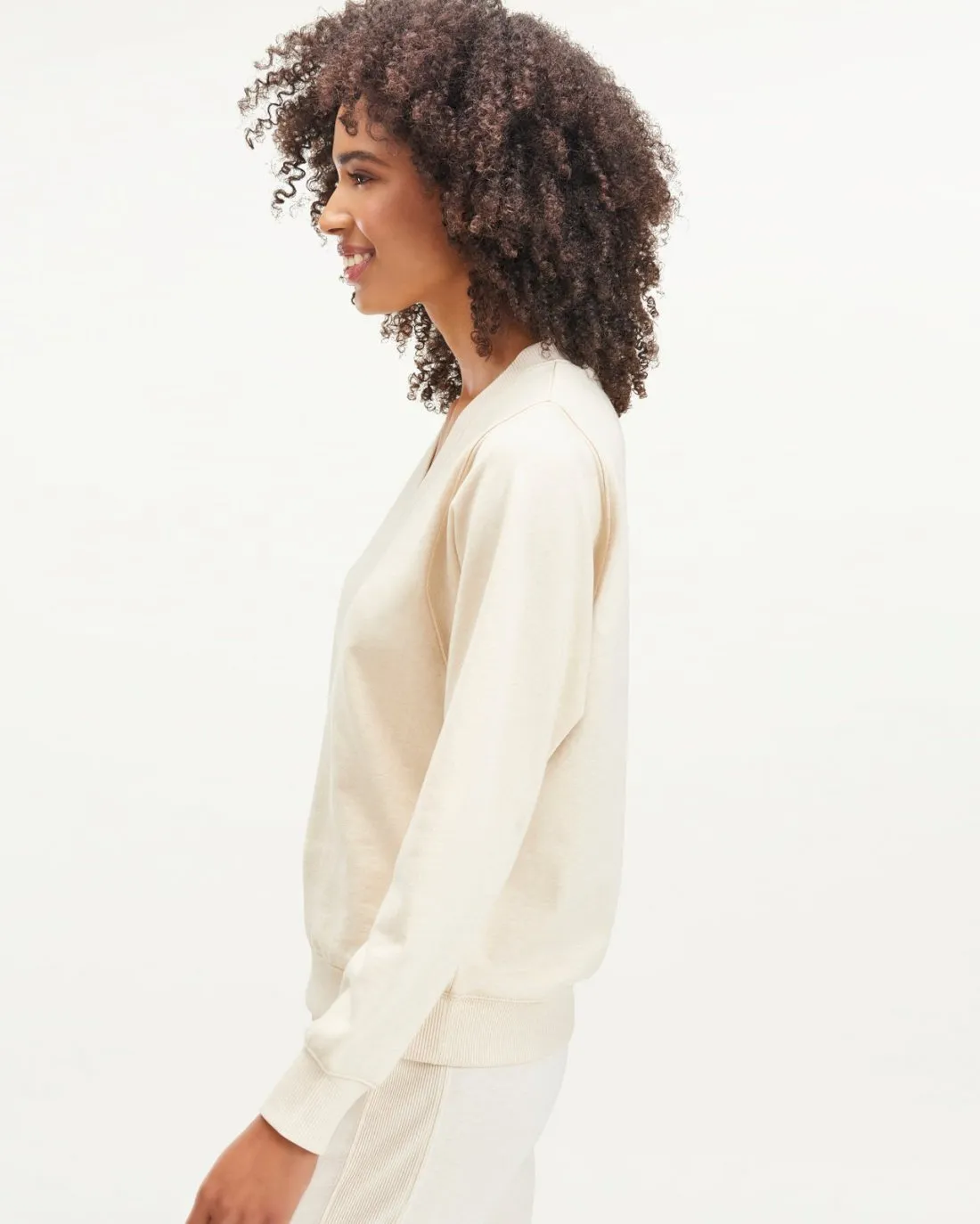 Botanical Dyed V-Neck Pullover