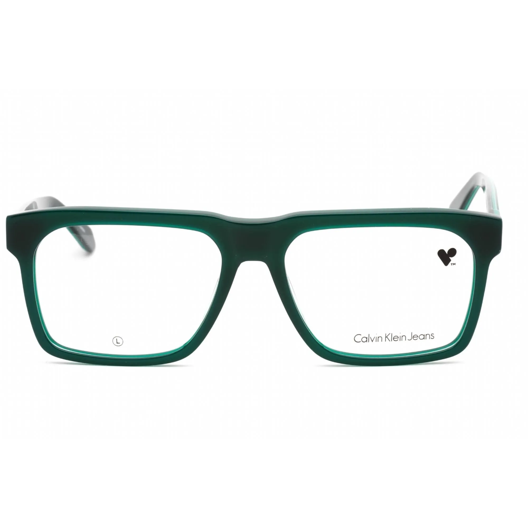 Calvin Klein Jeans Men's Eyeglasses - Dark Green Rectangular Frame | CKJ23610 301