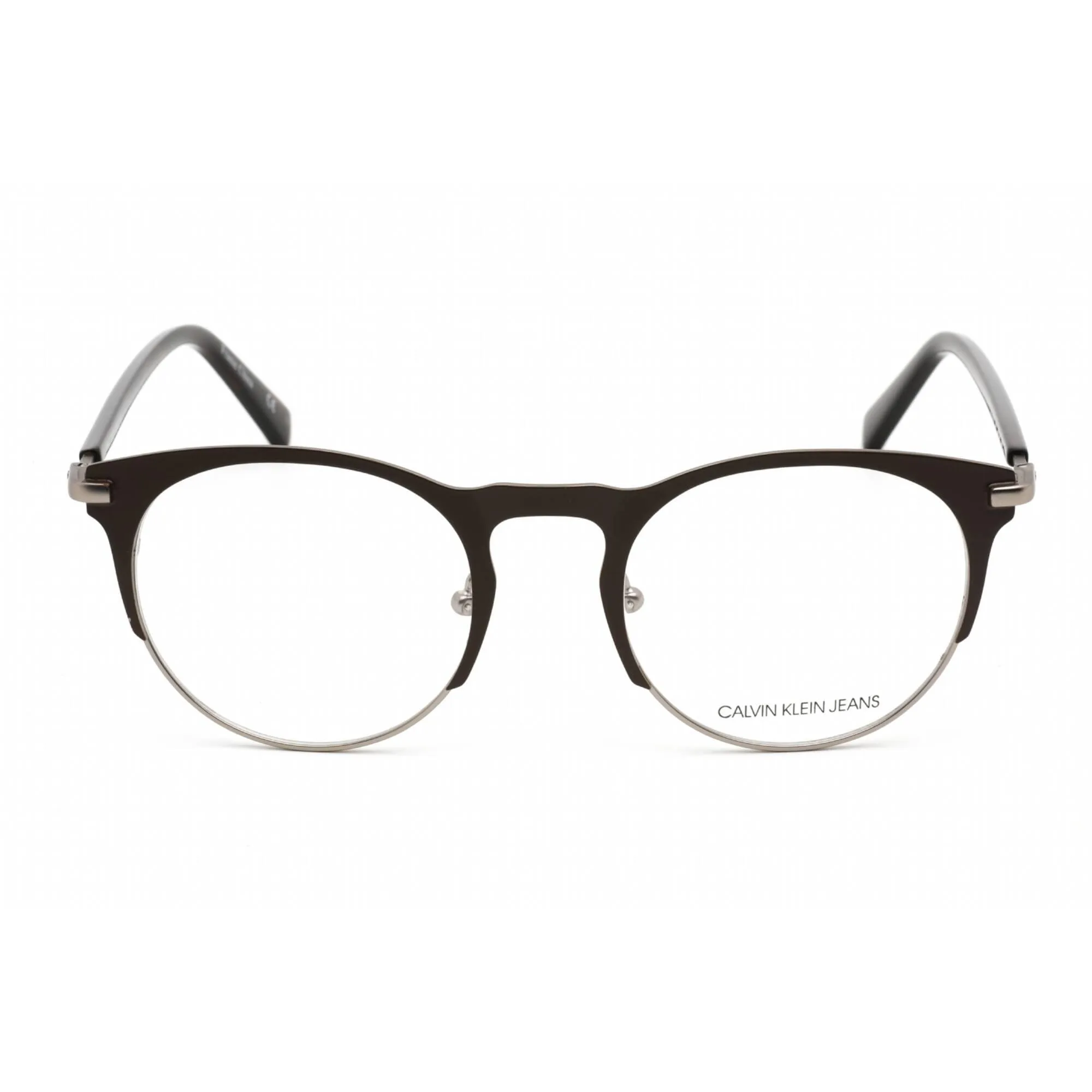 Calvin Klein Jeans Unisex Eyeglasses - Matte Dark Brown Metal/Plastic | CKJ19313 201