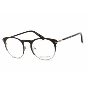 Calvin Klein Jeans Unisex Eyeglasses - Matte Dark Brown Metal/Plastic | CKJ19313 201