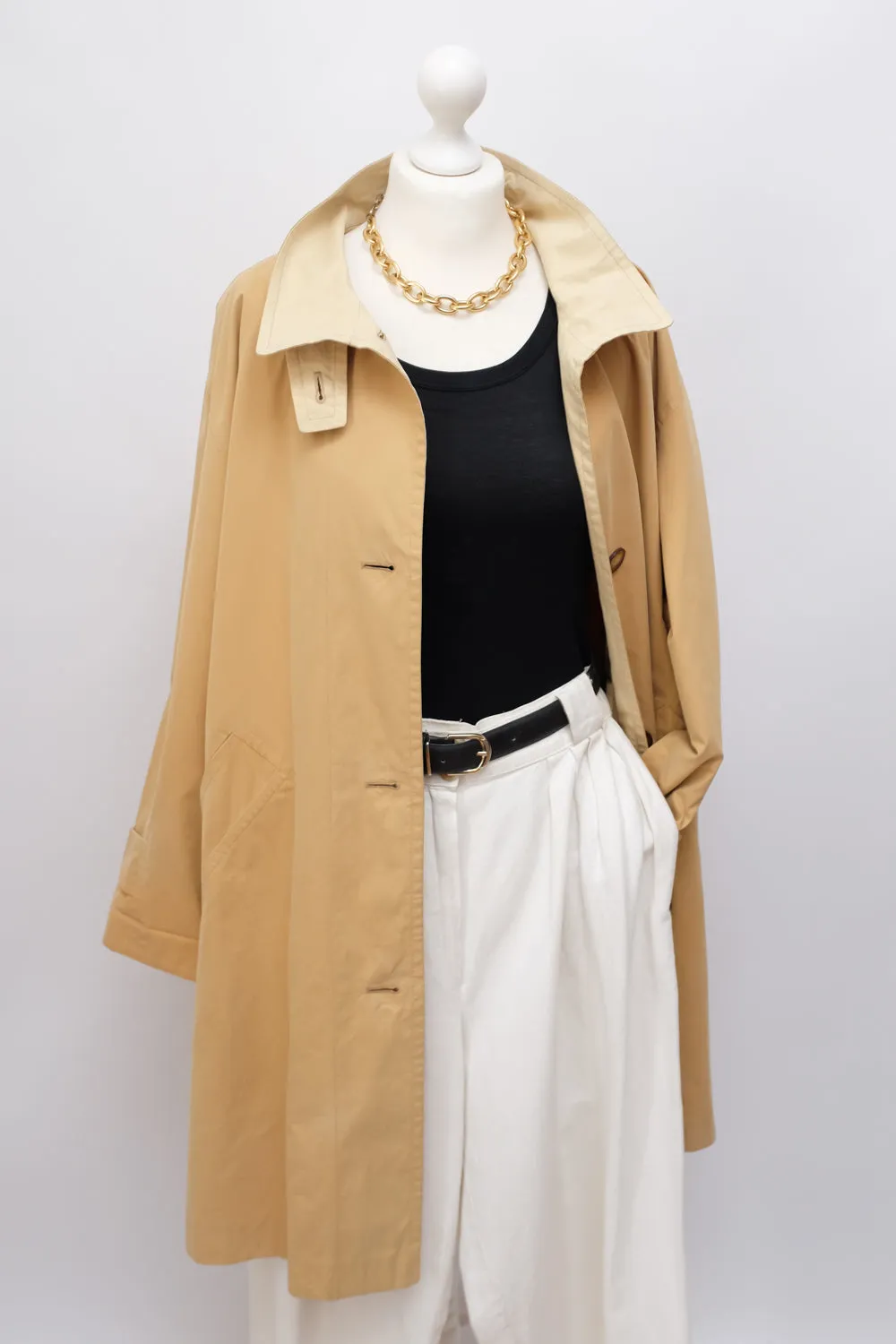 CARAMEL CLASSY MAC TRENCH COAT