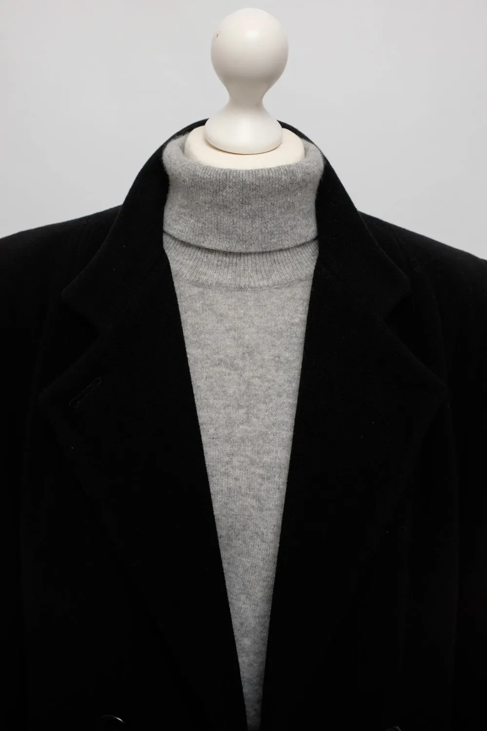 CASHMERE WOOL CLASSY BLACK COAT