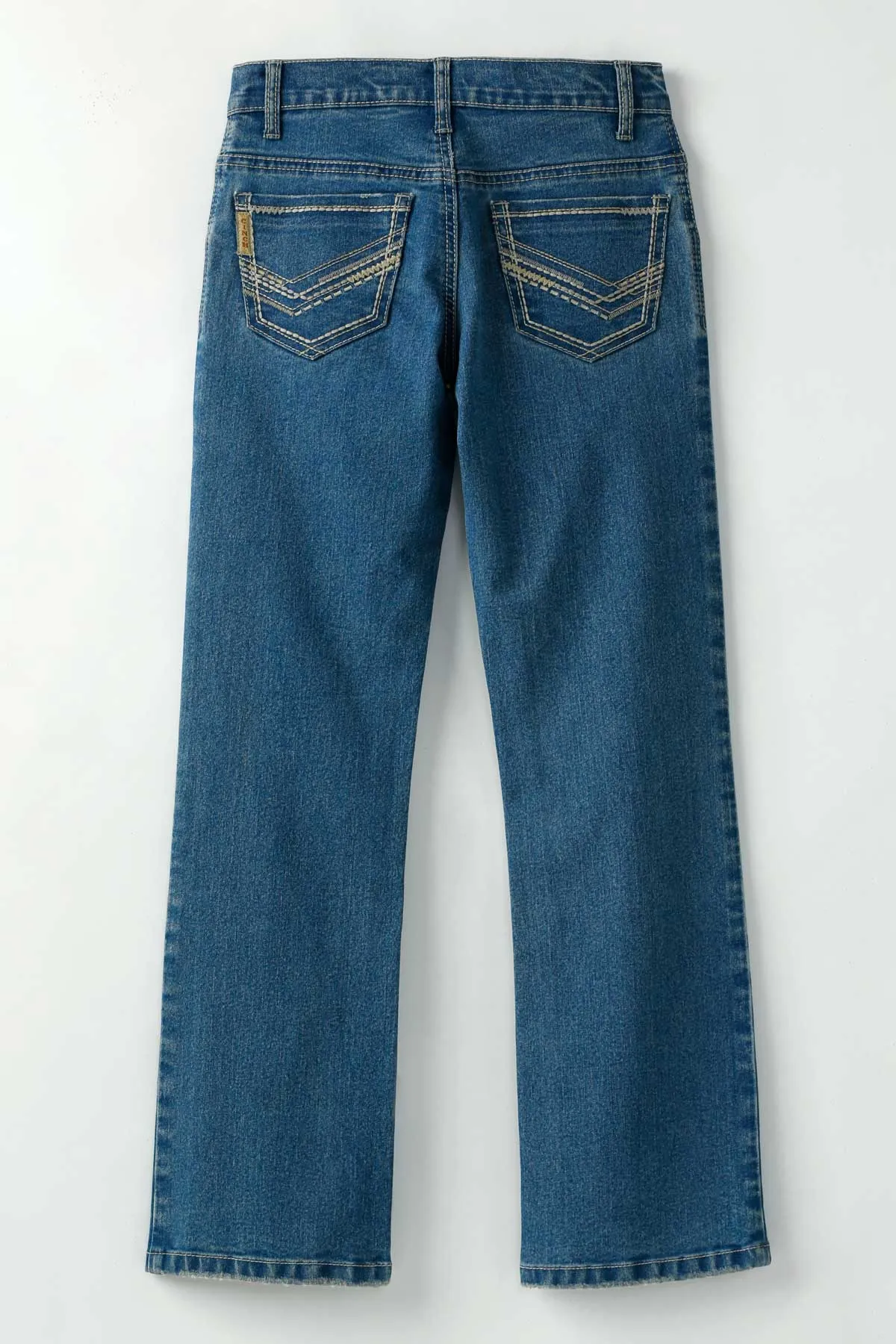 Cinch Boys Relaxed Fit Bootcut Jeans in Medium Stonewash