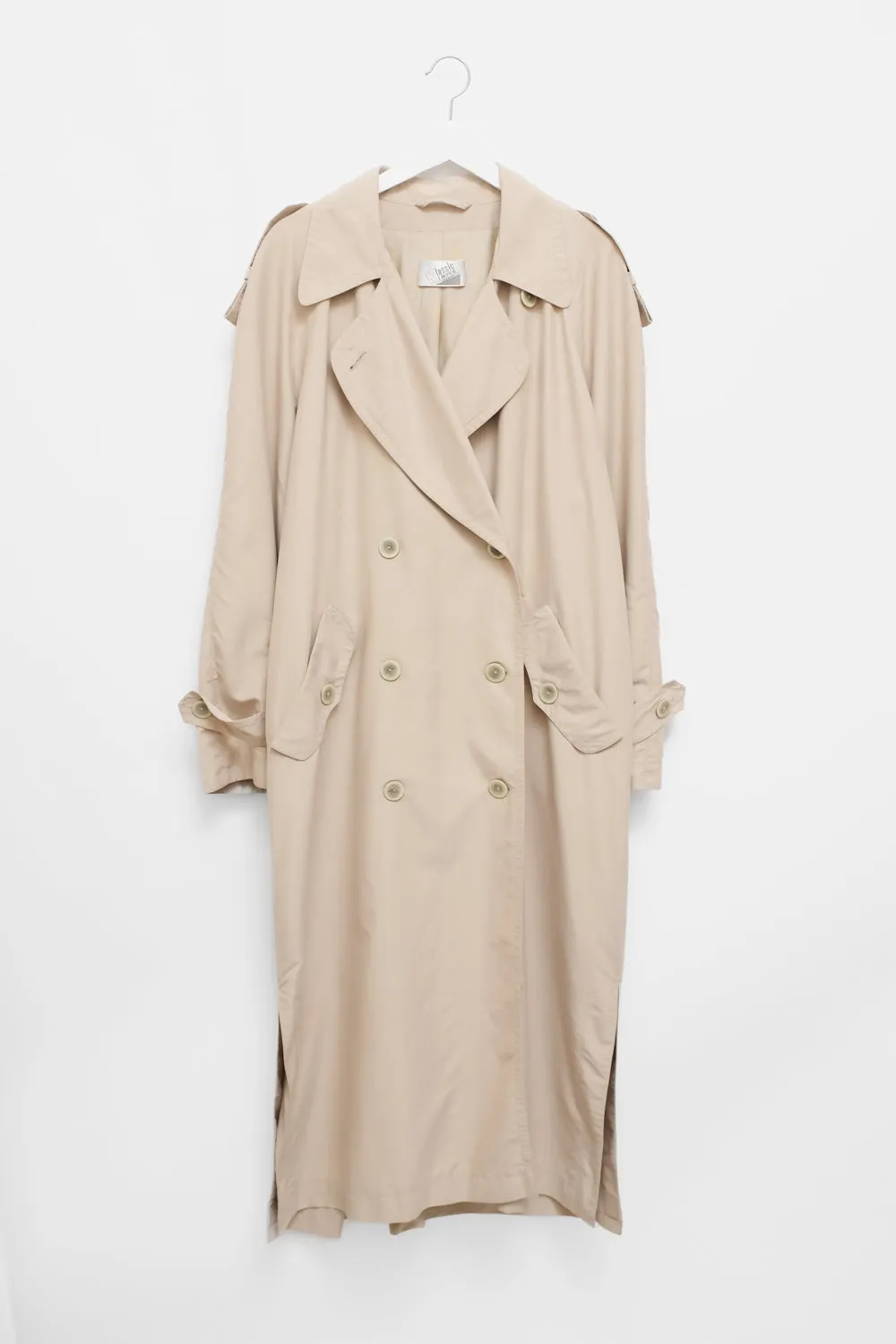 CLASSY BEIGE MAXI VINTAGE SUMMER TRENCH