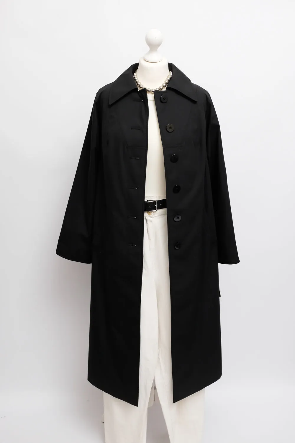 CLASSY BLACK VINTAGE 1960 TRENCH