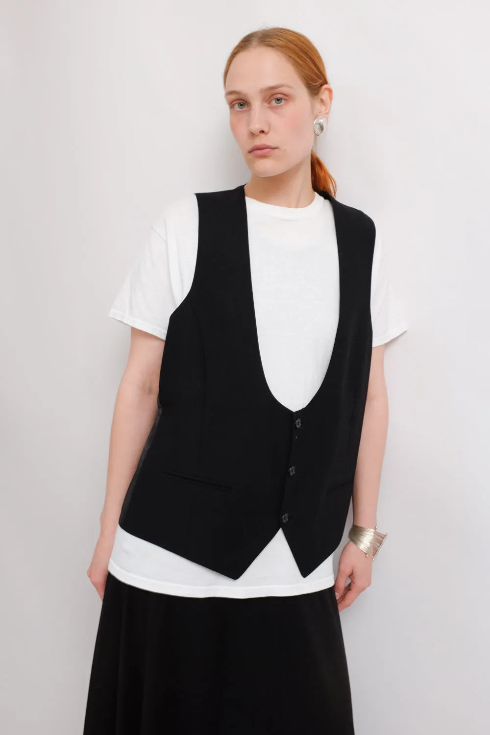 CLASSY BLACK VINTAGE SUIT VEST