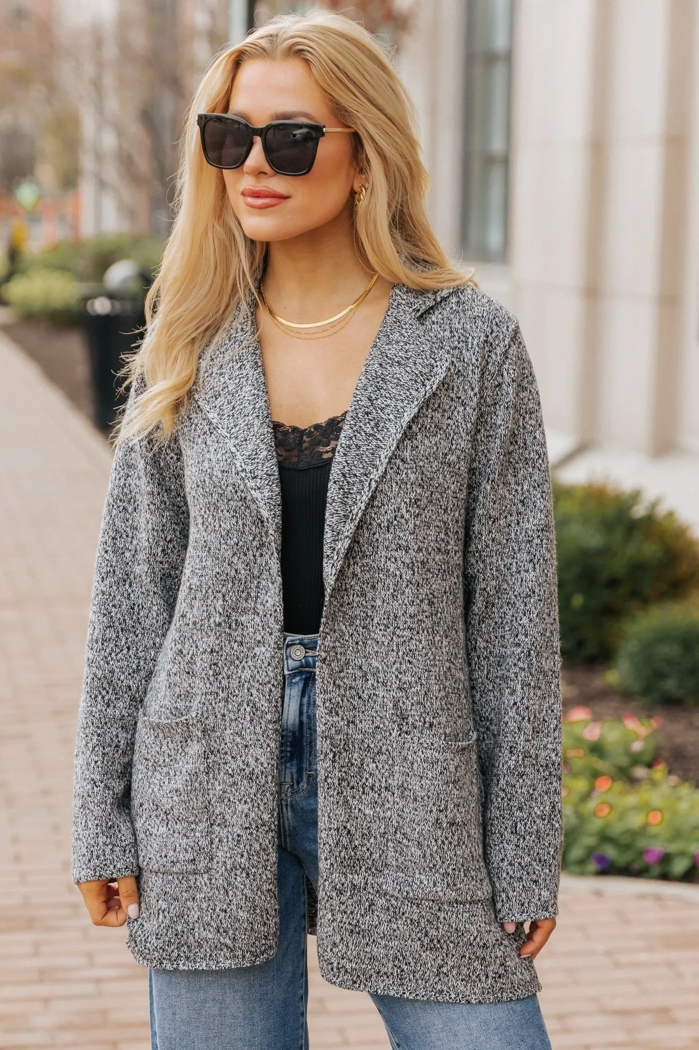 Classy Elegant Wool Coat - Charcoal - FINAL SALE