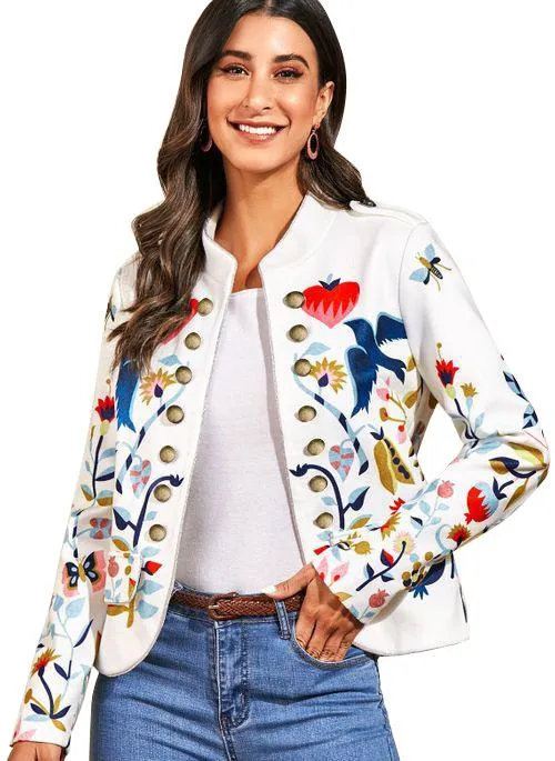 Classy Fashion Floral Print Carfigan Top Coats