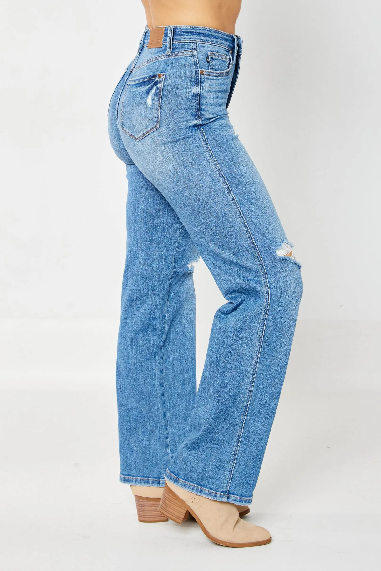 Daisy Judy Blue High Waist Tummy Control Straight Denim