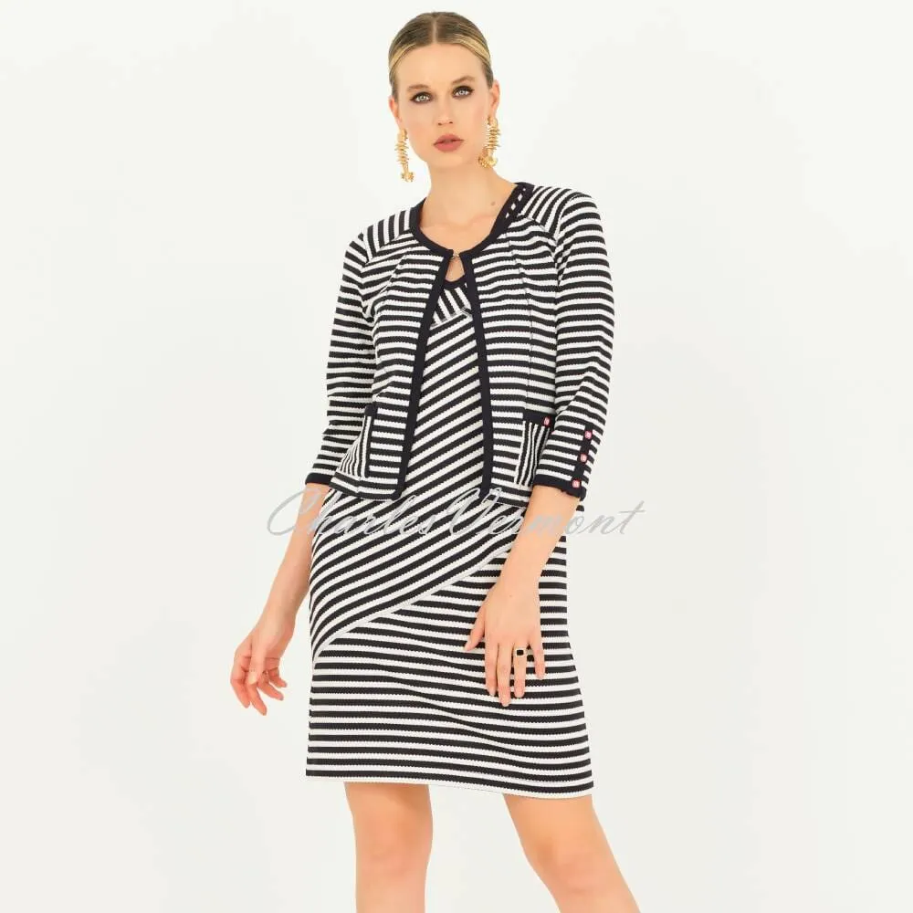 Dolcezza Striped Cover Up Jacket - Style 23106