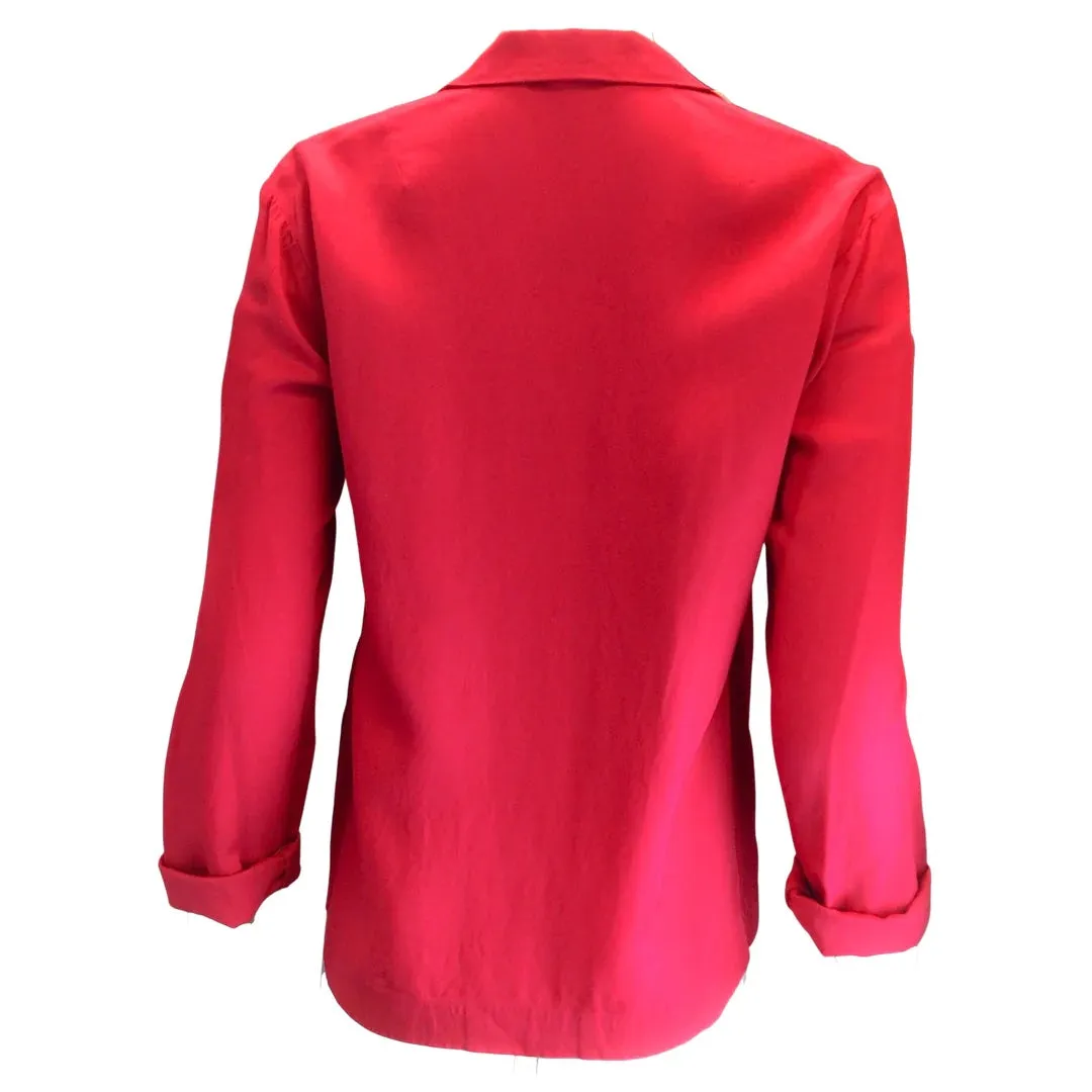 Dries van Noten Raspberry Pink Long Sleeved Button-down Top