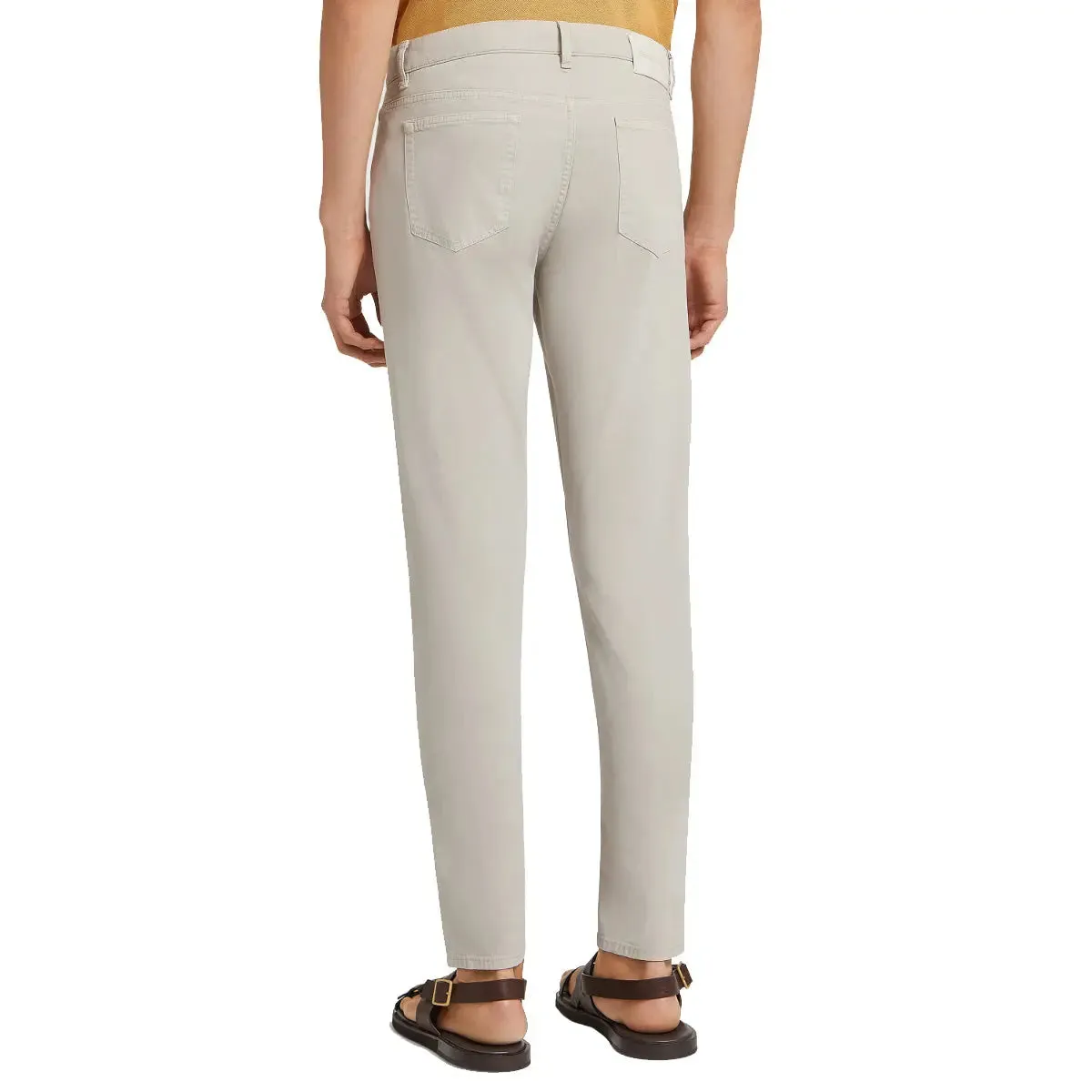 Dust White Stretch Cotton Lyocell Jeans