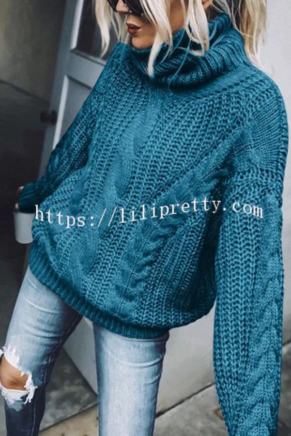 Eiffel Tower Cable Knit Relaxed Sweater