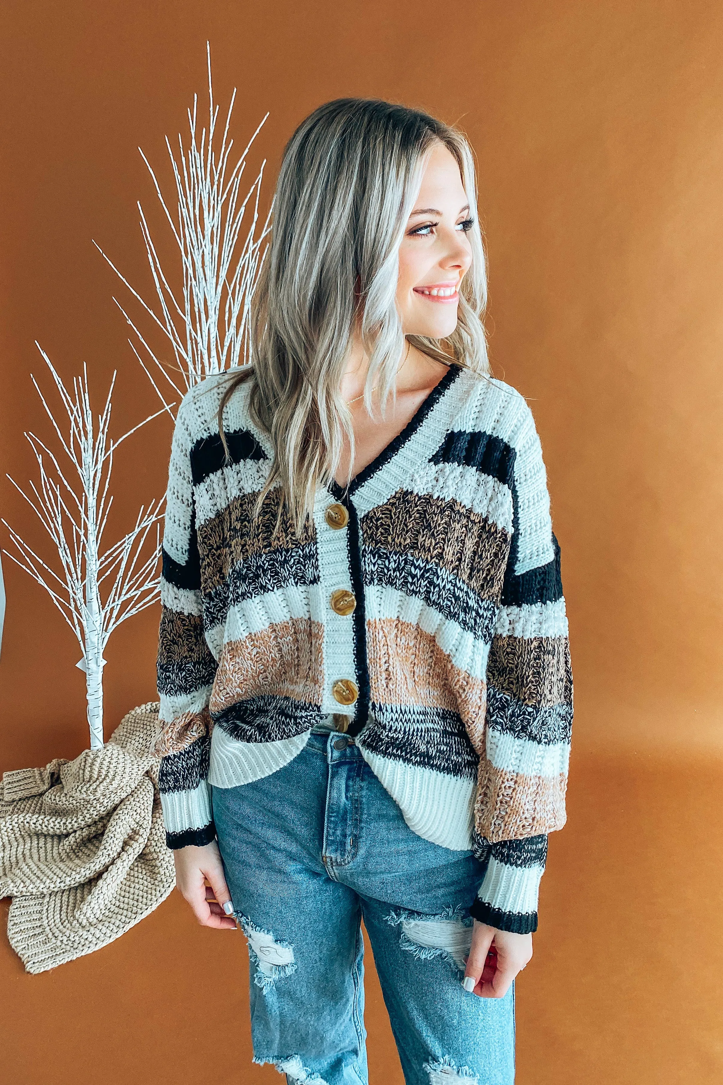 Falling For You Popcorn Cardigan