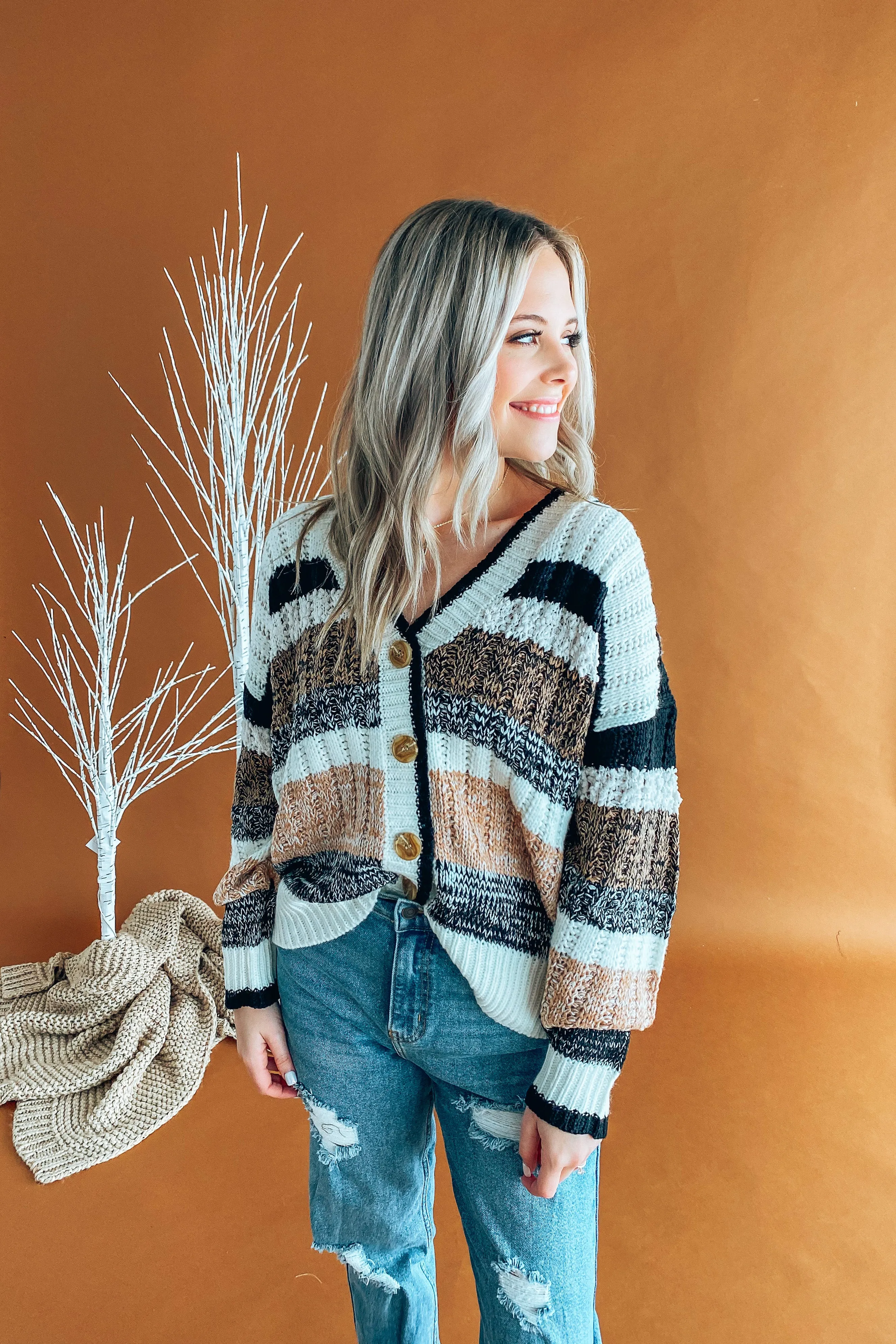 Falling For You Popcorn Cardigan