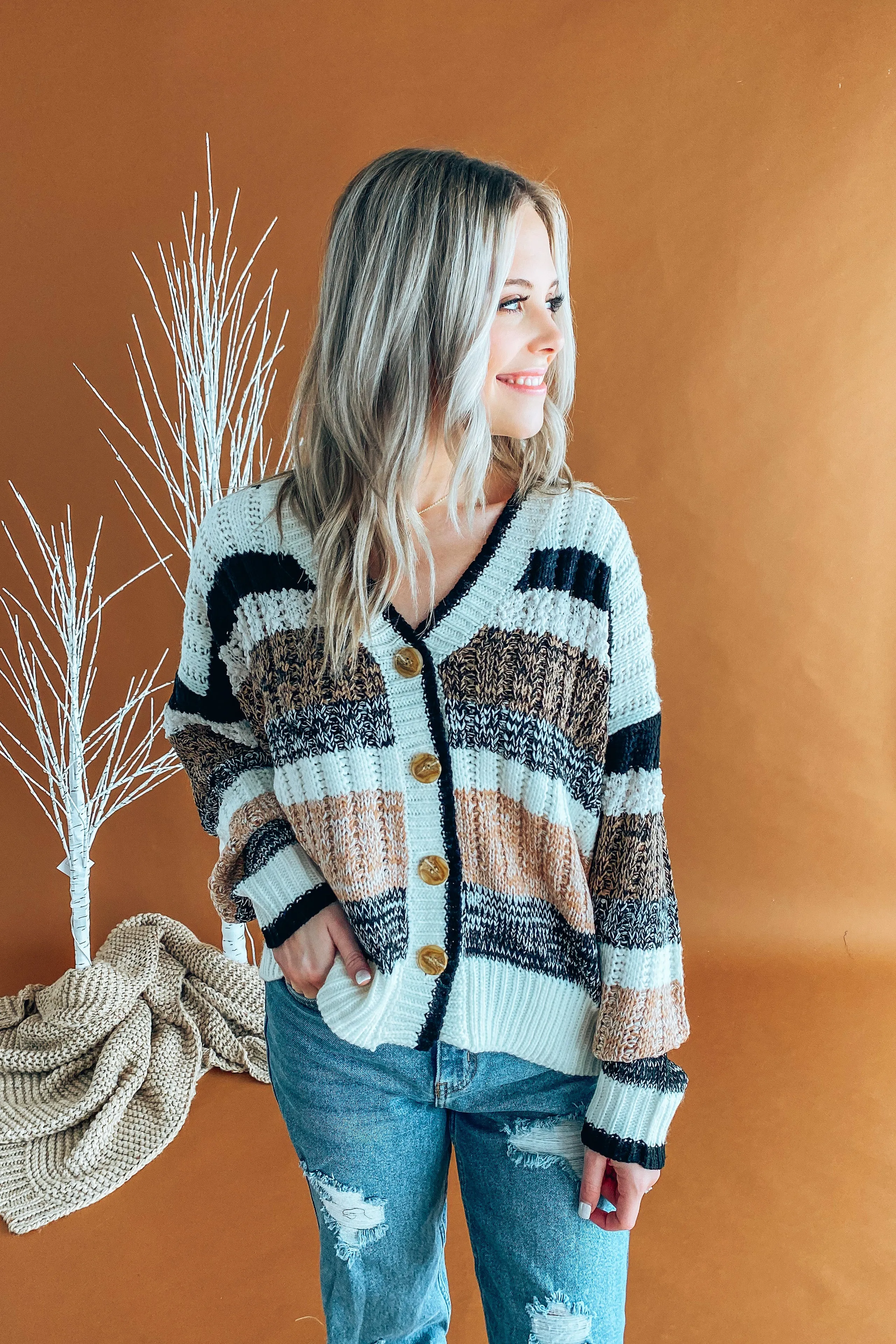 Falling For You Popcorn Cardigan