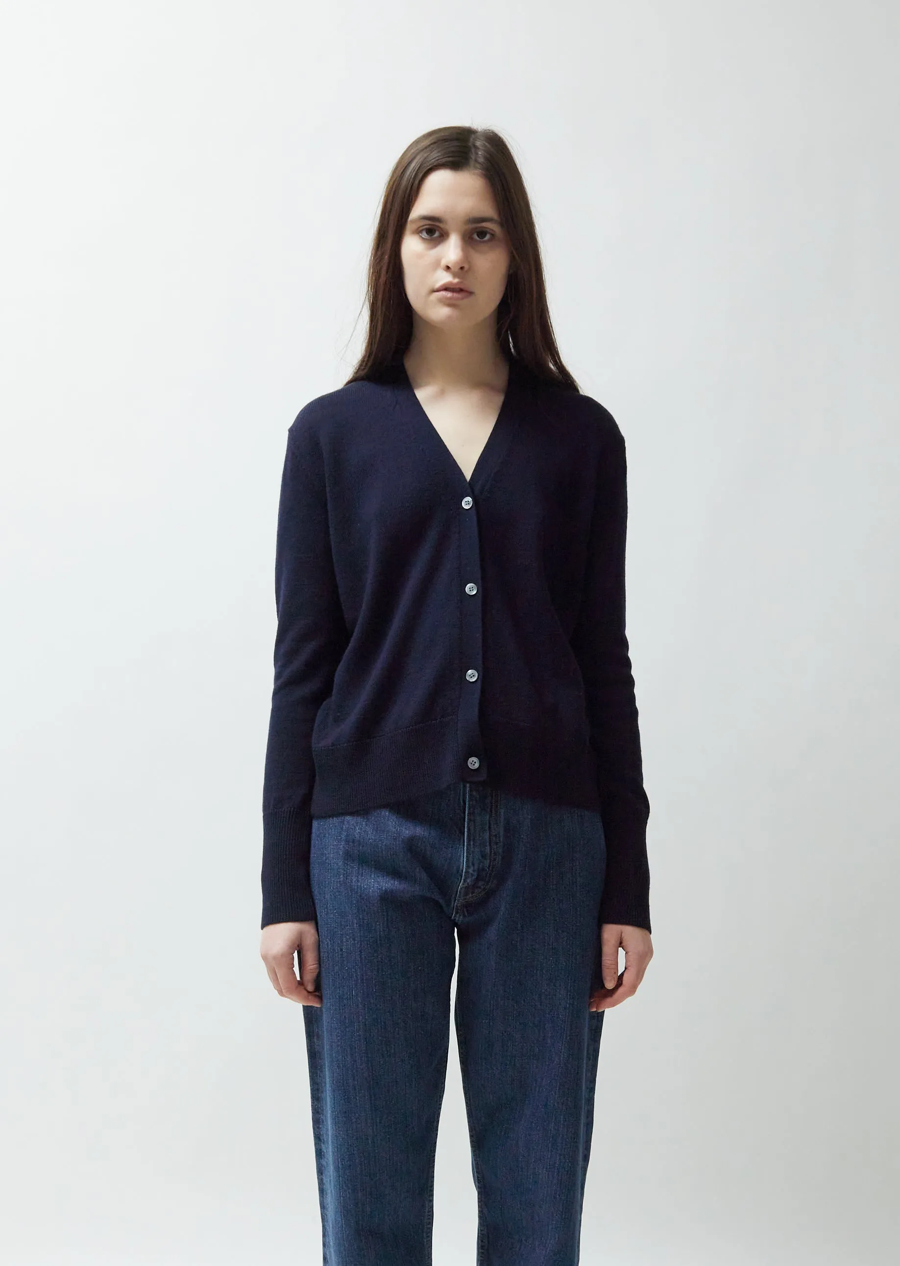 Fundo Fine Merino Wool Cardigan — Black