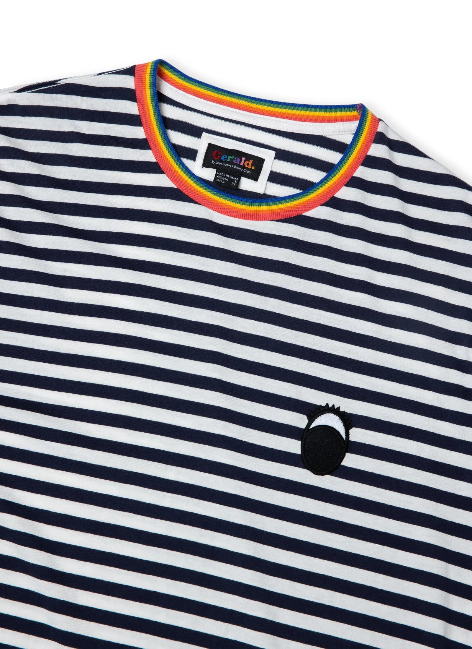 Gerald Eye Tee Navy Stripe