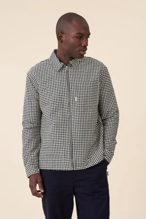 GREEN DOGTOOTH ZIP UP OVERSHIRT