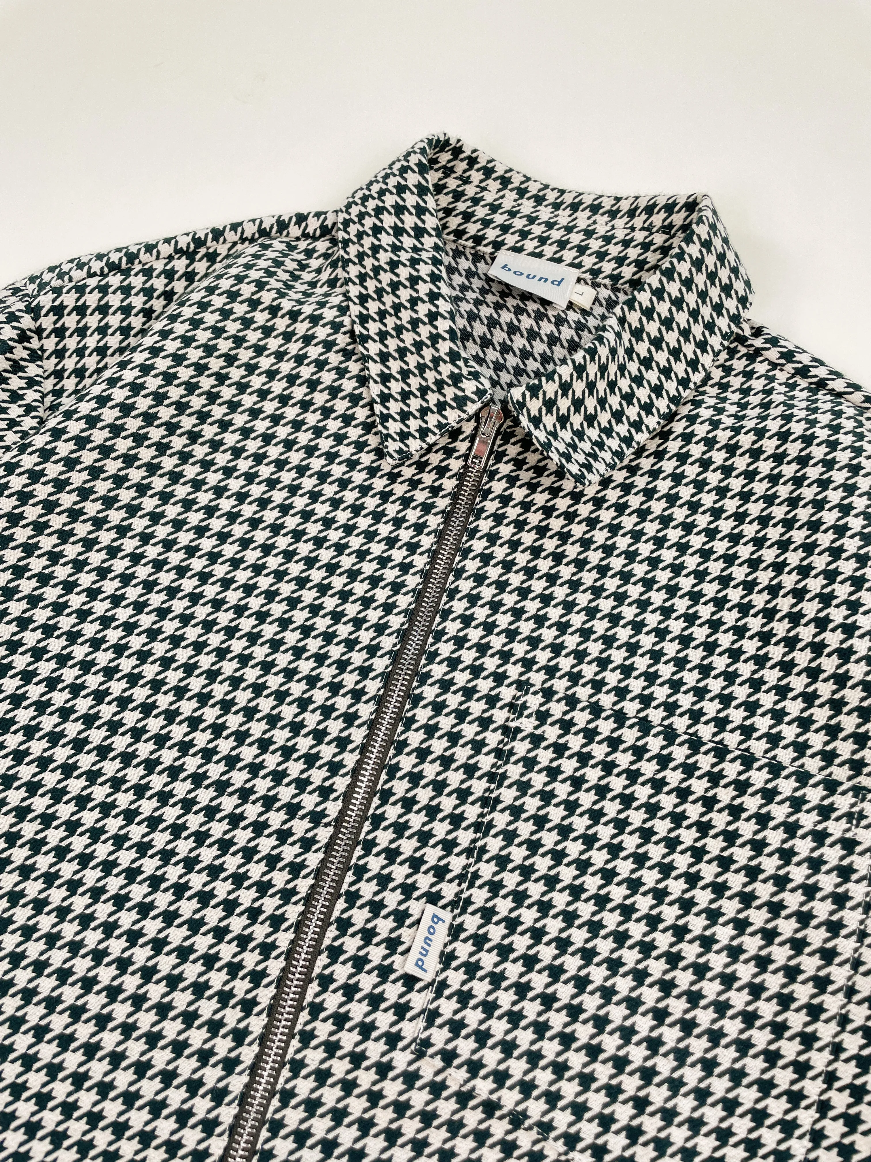 GREEN DOGTOOTH ZIP UP OVERSHIRT