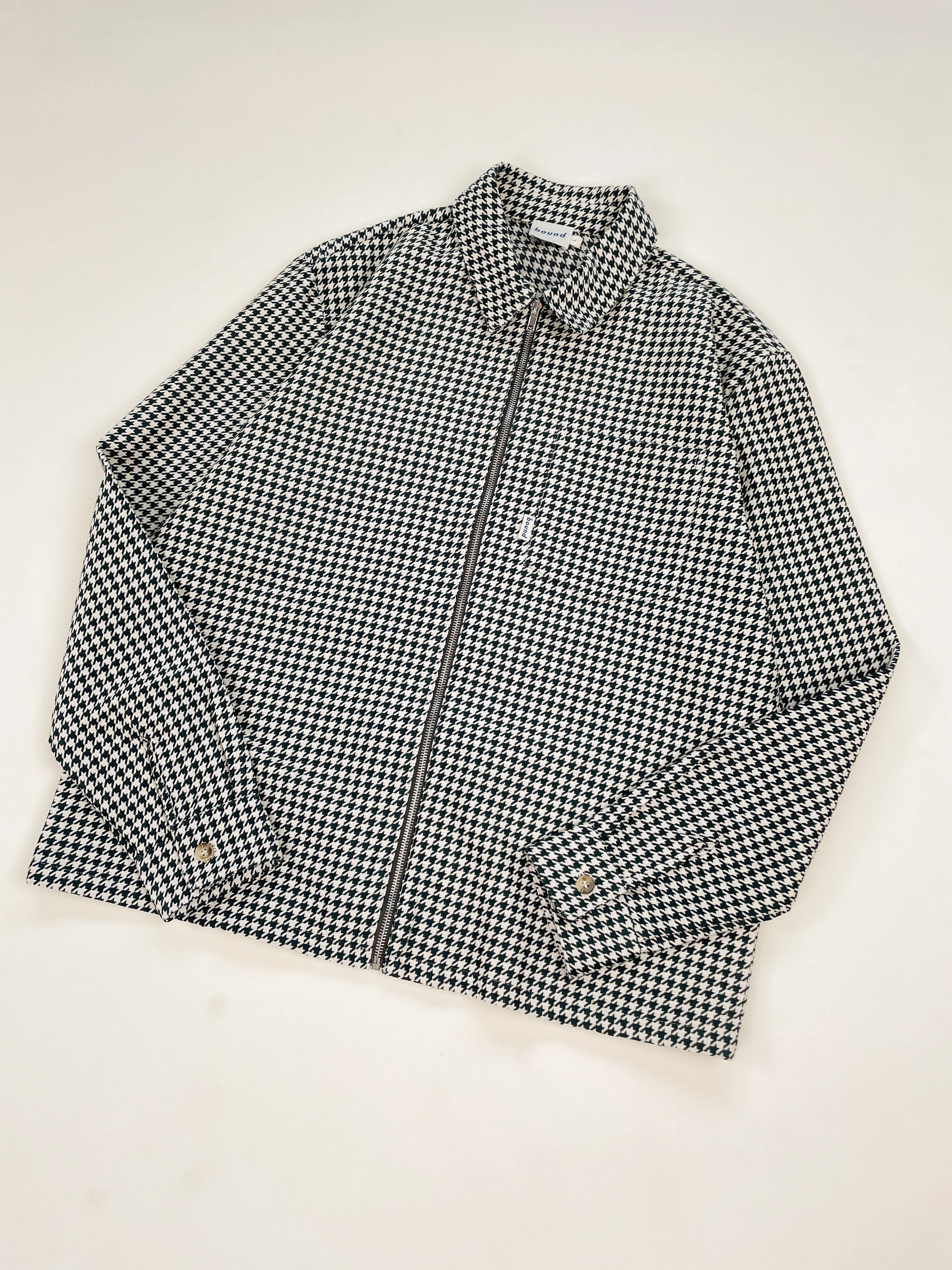 GREEN DOGTOOTH ZIP UP OVERSHIRT