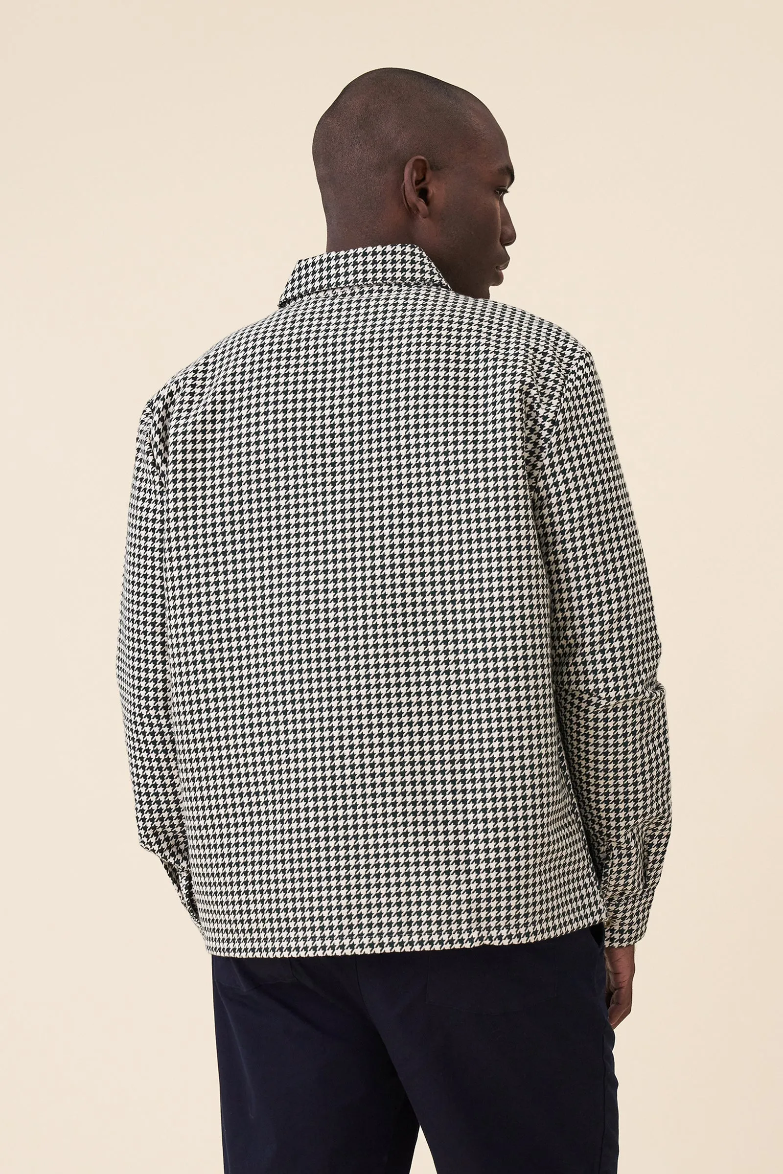 GREEN DOGTOOTH ZIP UP OVERSHIRT