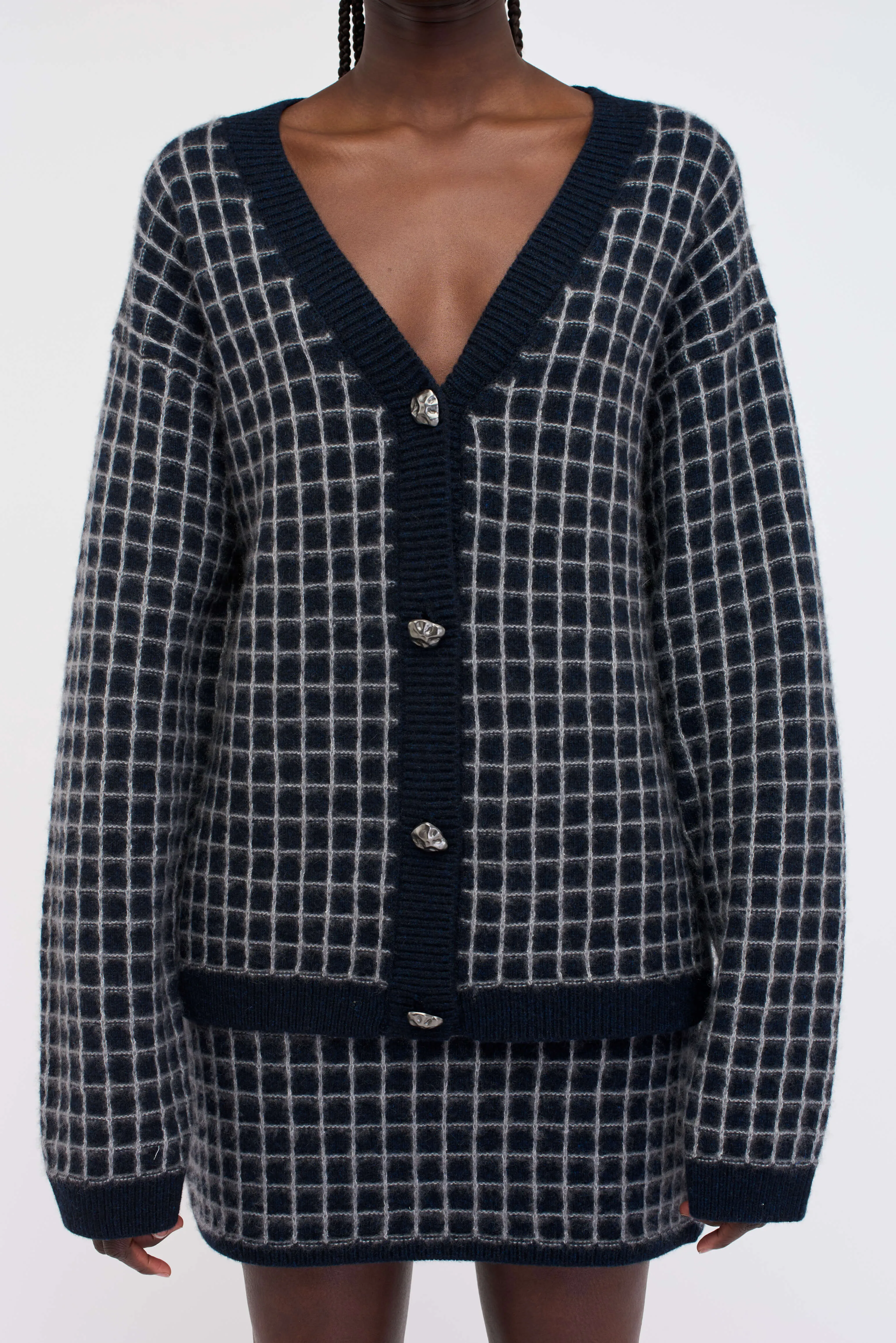 Grid Stitch Women's Cardigan