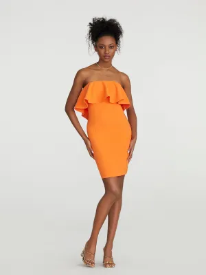 Kami Strapless Ruffle-Front Dress