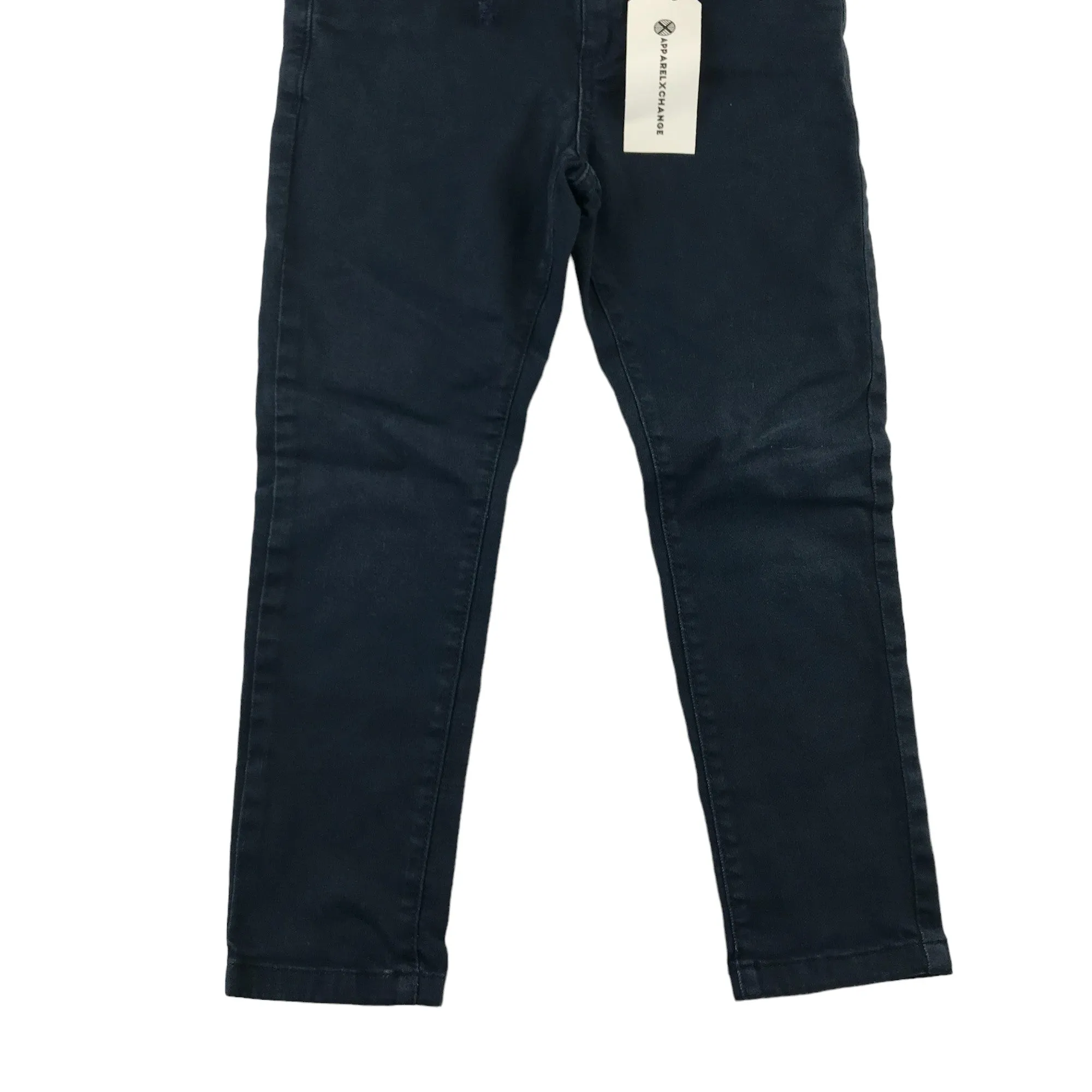 M&S trousers 6-7 years navy blue stretchy skinny legs