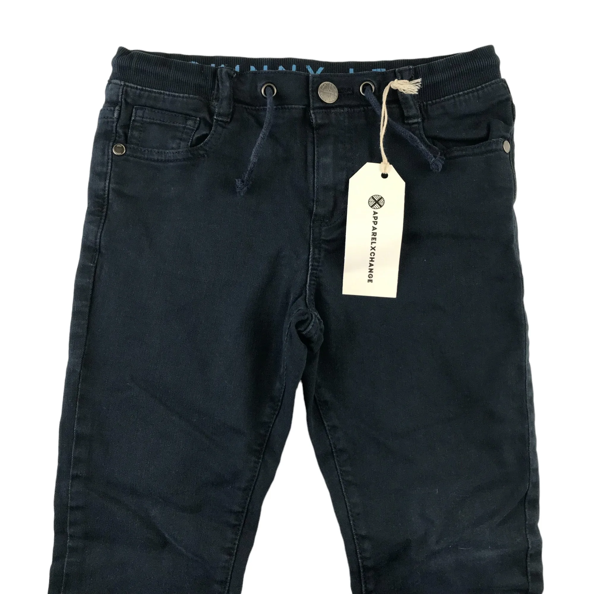 M&S trousers 6-7 years navy blue stretchy skinny legs