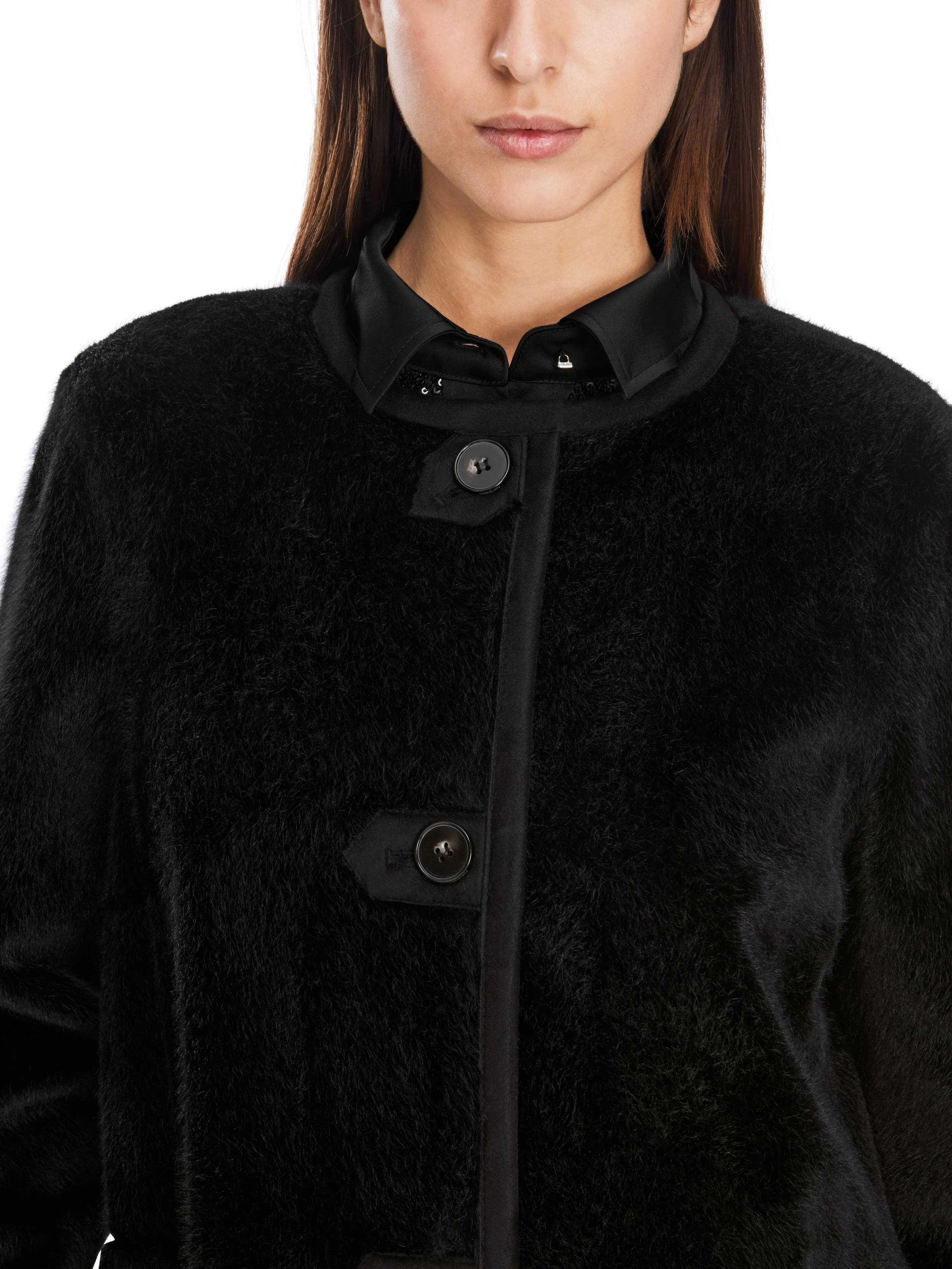 MARC CAIN Black Fur Coat