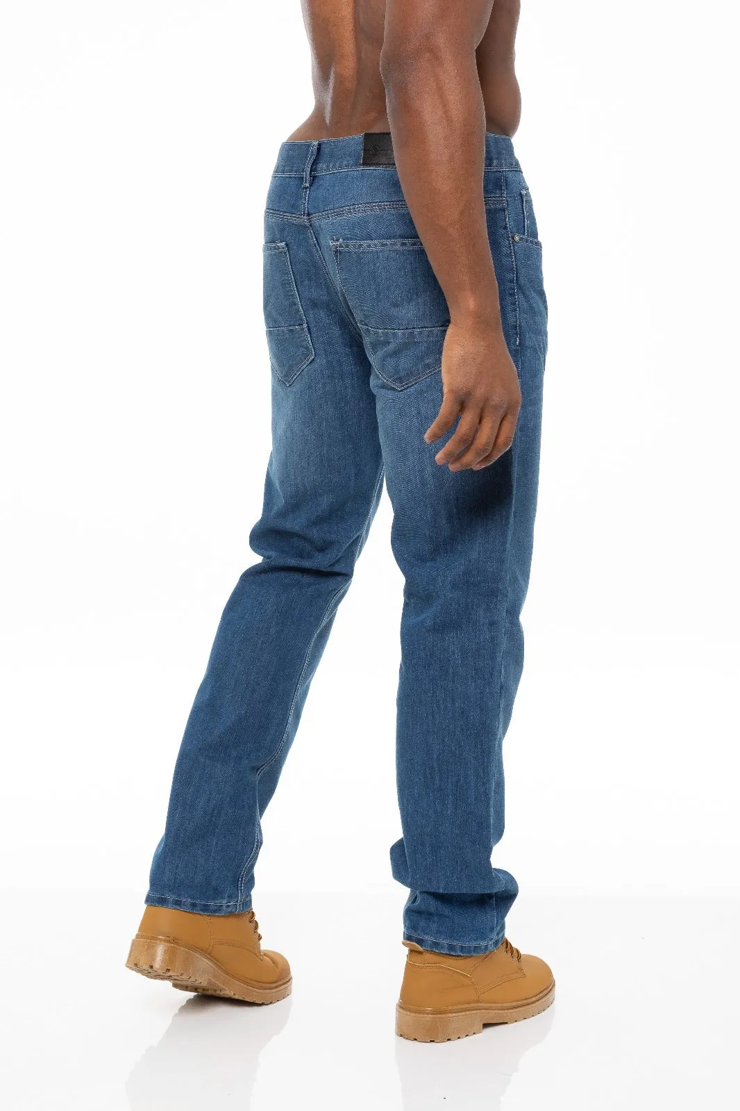 Mens Regular Tapered Fit Enzo Designer Jeans