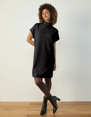 Mock Neck Shift Dress