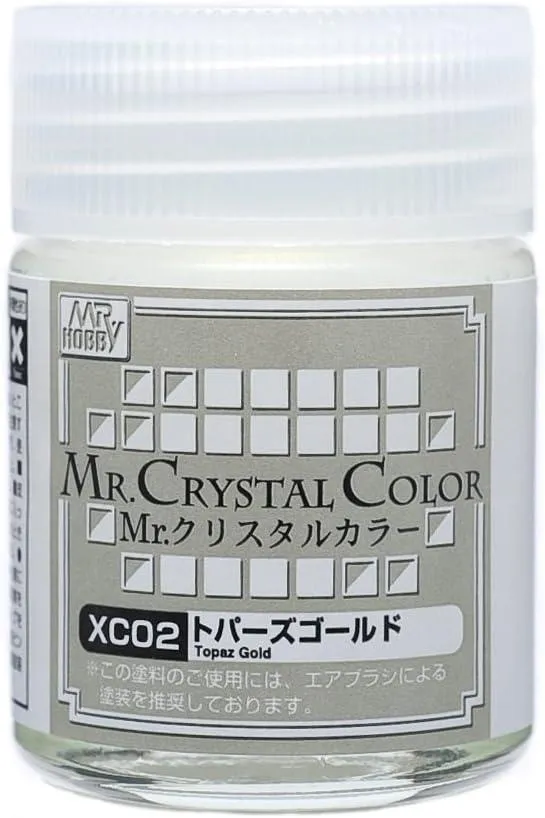 Mr. Hobby XC02 Mr. Crystal Color Topaz Gold Lacquer Paint 18ml