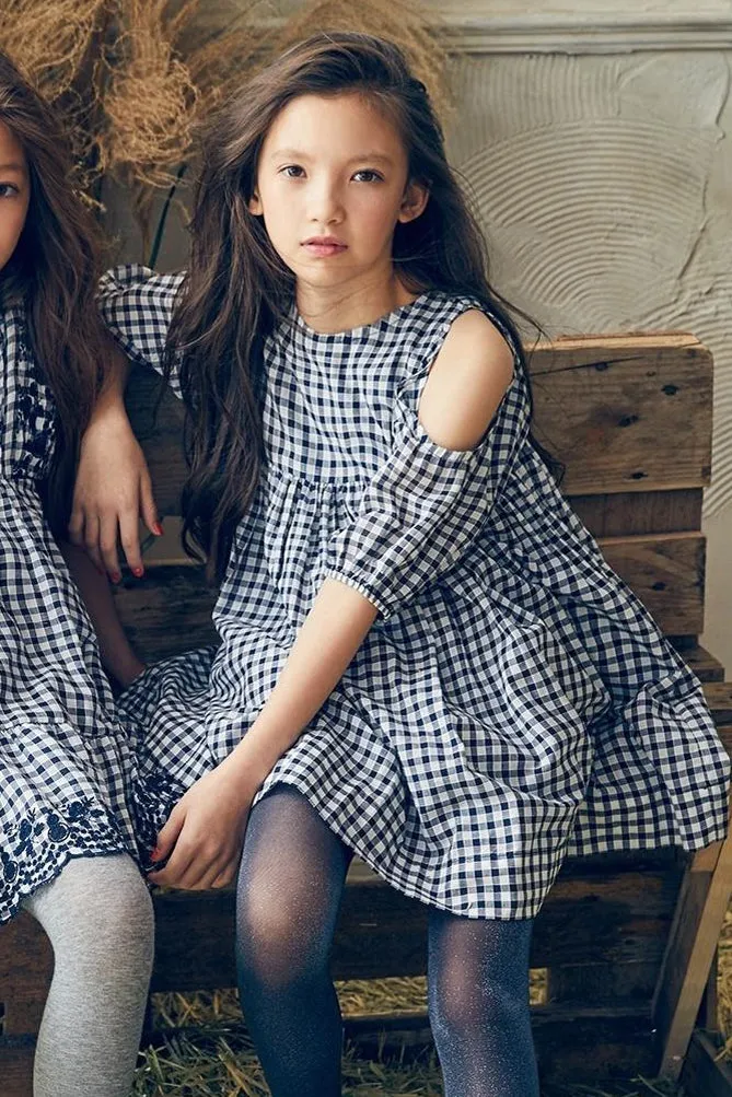 Nellystella Vanessa Girls Dress - Blue Gingham