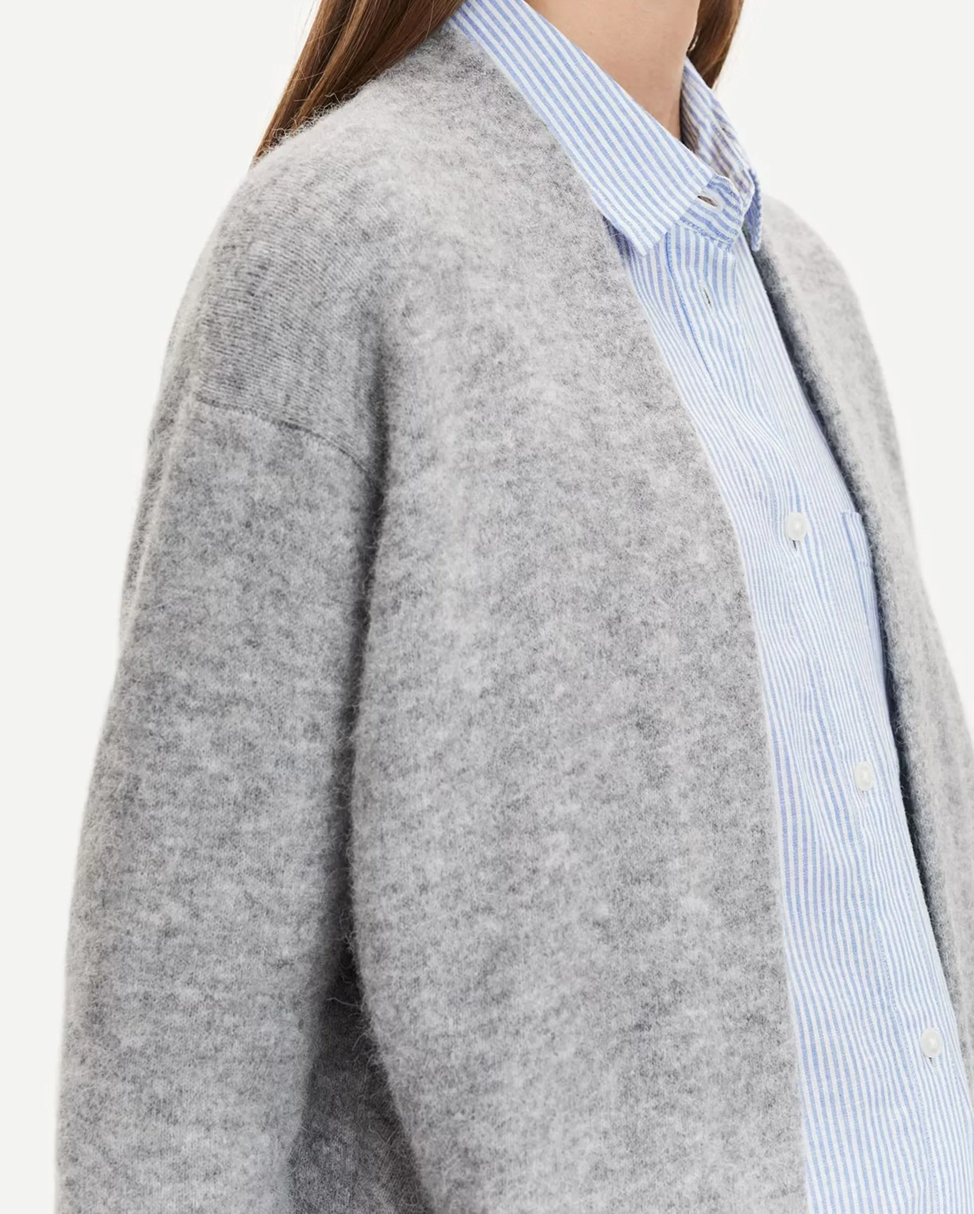 NOR CARDIGAN 7355 / GREY MELANGE